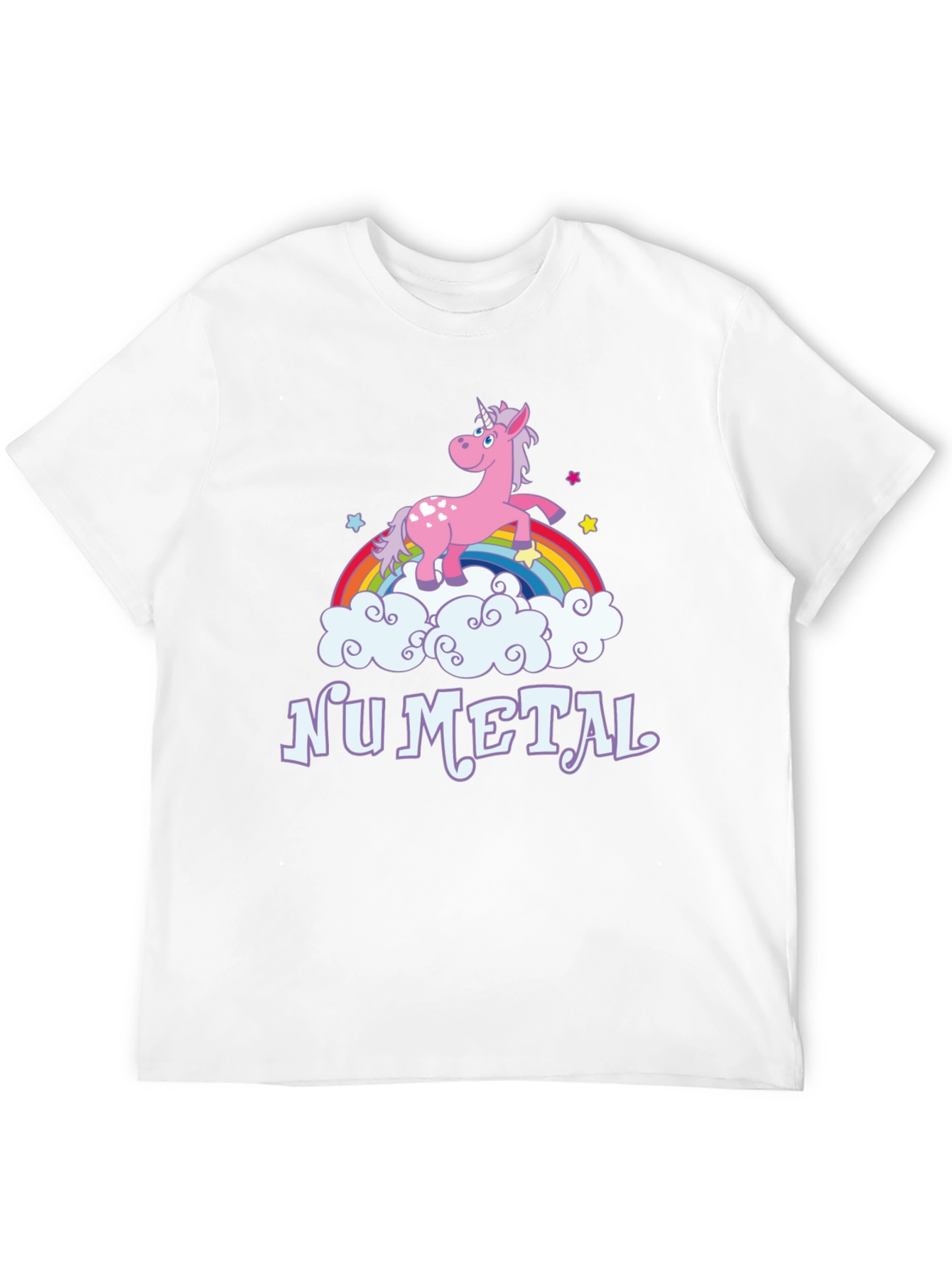 Nu Metal Unicorn Rainbow Graphic T-Shirt