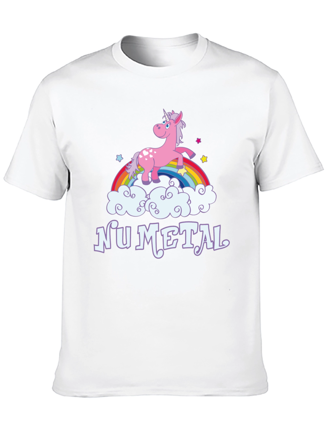 Nu Metal Unicorn Rainbow Graphic T-Shirt