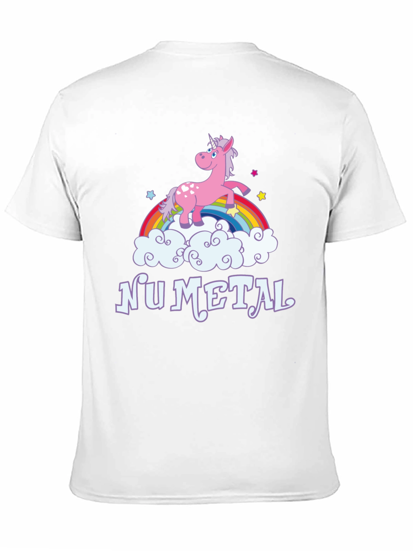Nu Metal Unicorn Rainbow Graphic T-Shirt