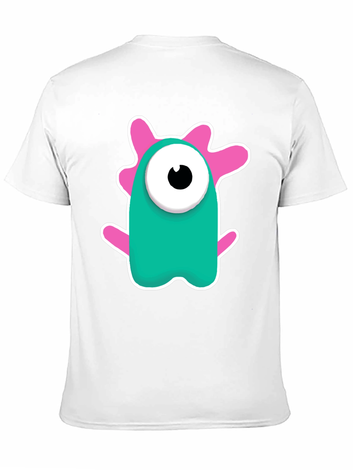 Cute Monster Graphic Tee - Black Cotton Blend Shirt
