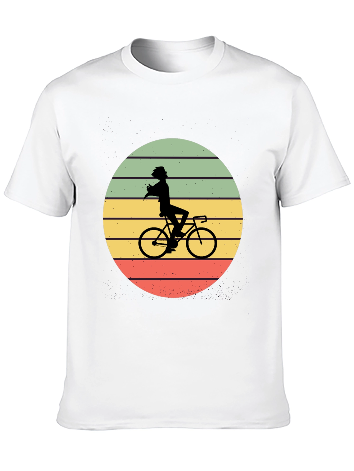 Retro Cyclist Silhouette T-Shirt