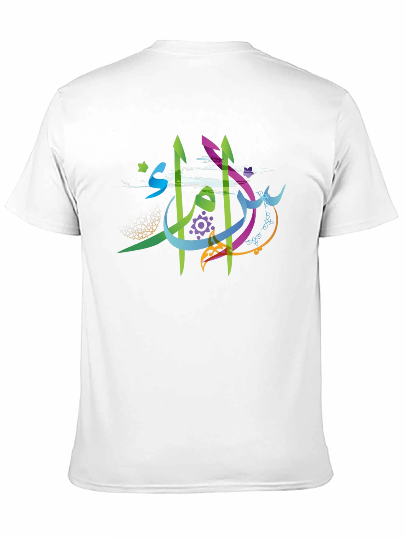 Artistic Arabic Calligraphy Mens Black T-Shirt