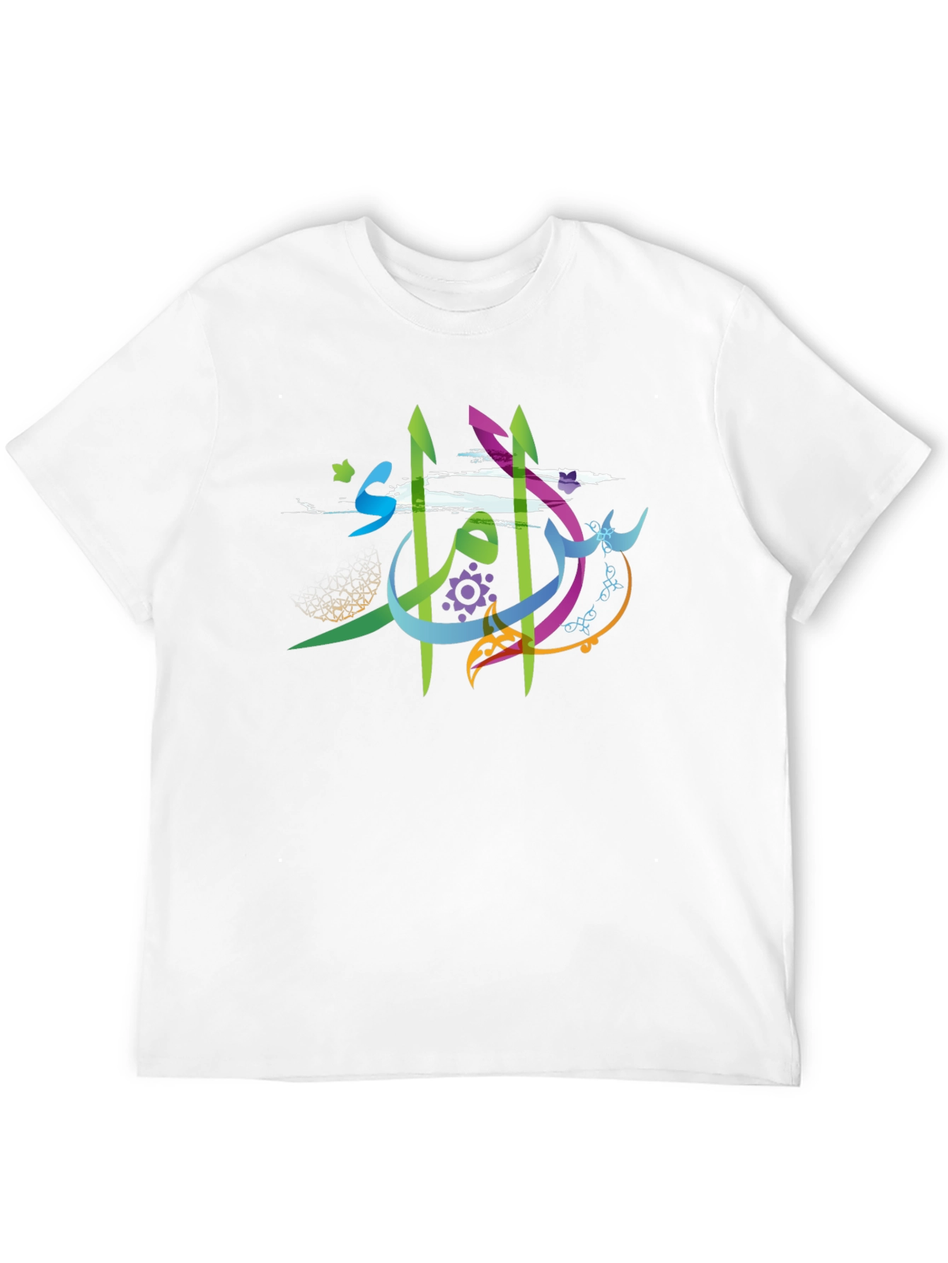 Artistic Arabic Calligraphy Mens Black T-Shirt