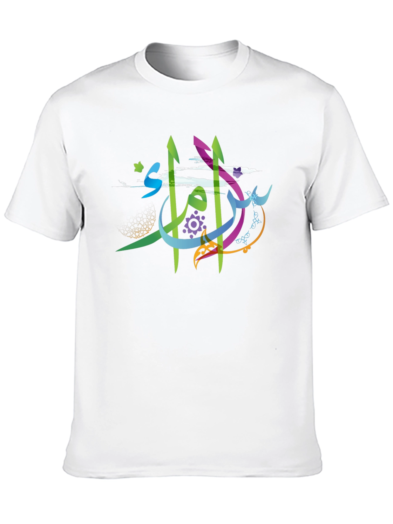 Artistic Arabic Calligraphy Mens Black T-Shirt