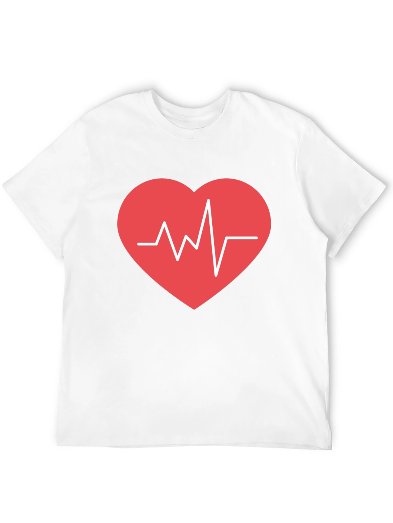 Heartbeat Graphic Tee - Black Cotton Comfort