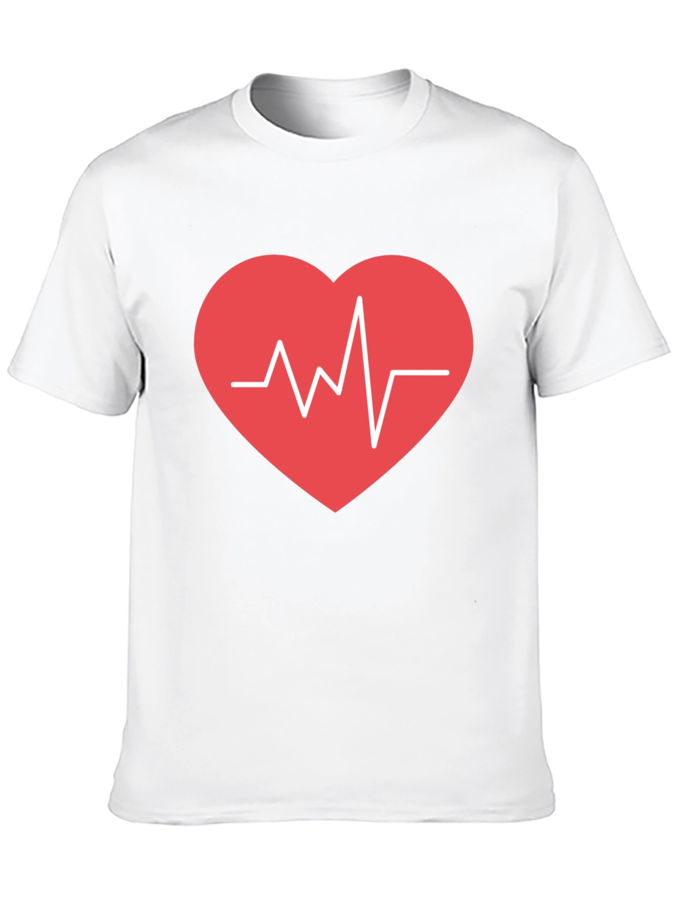 Heartbeat Graphic Tee - Black Cotton Comfort