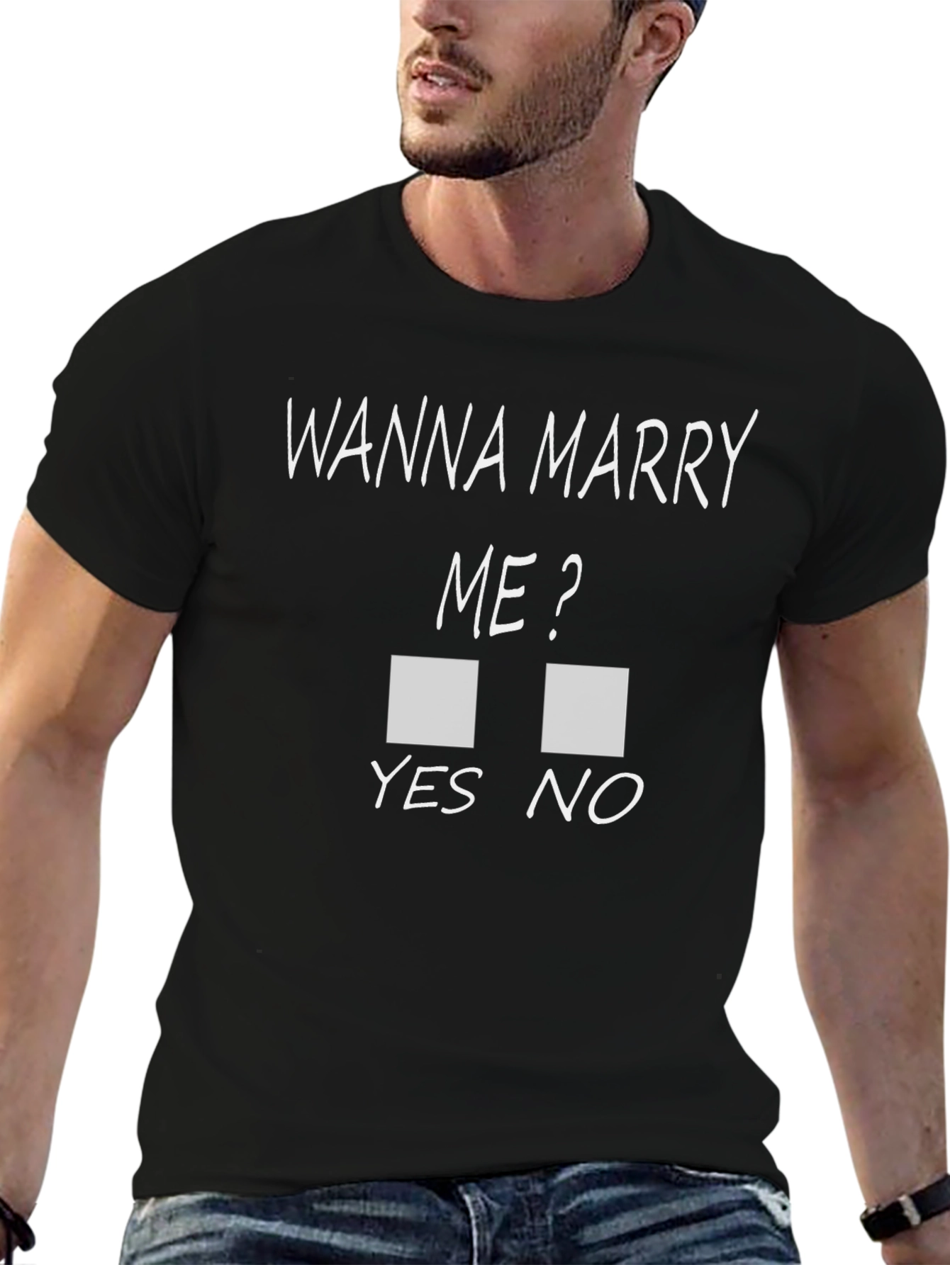Marry Me? Novelty Graphic Tee Shirt