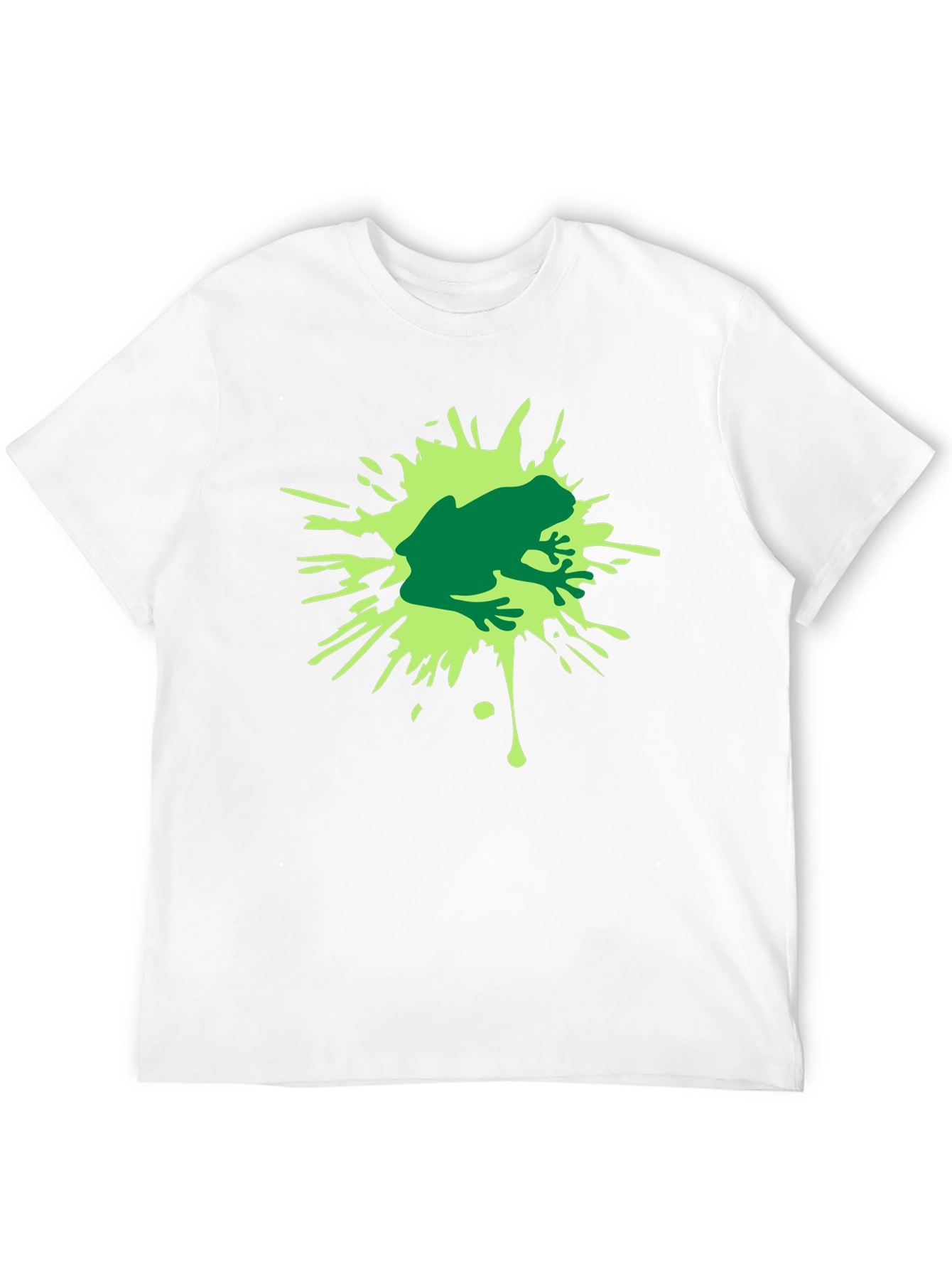 Frog Splash Graphic T-Shirt - Black Cotton Tee