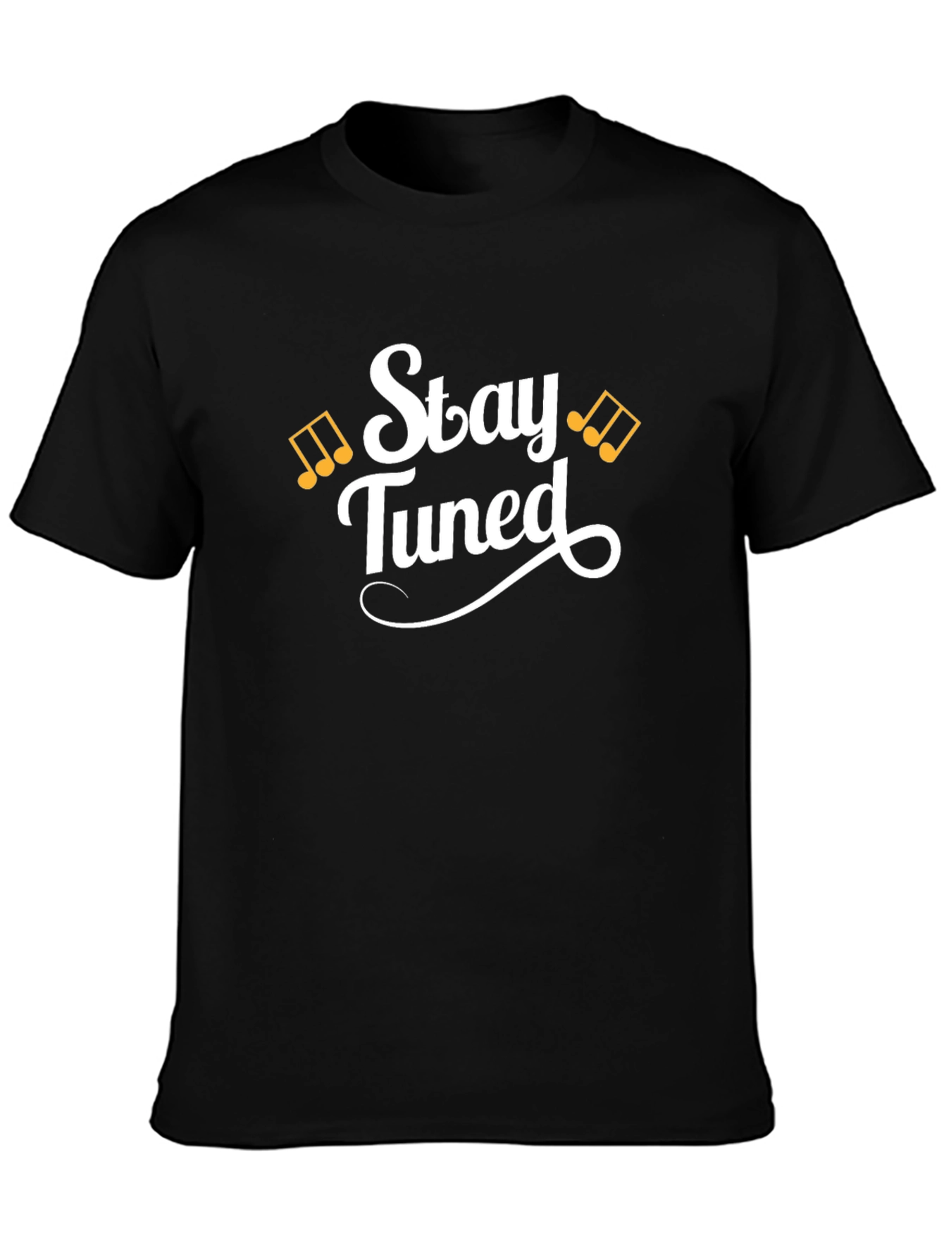 Stay Tuned Black Graphic Tee