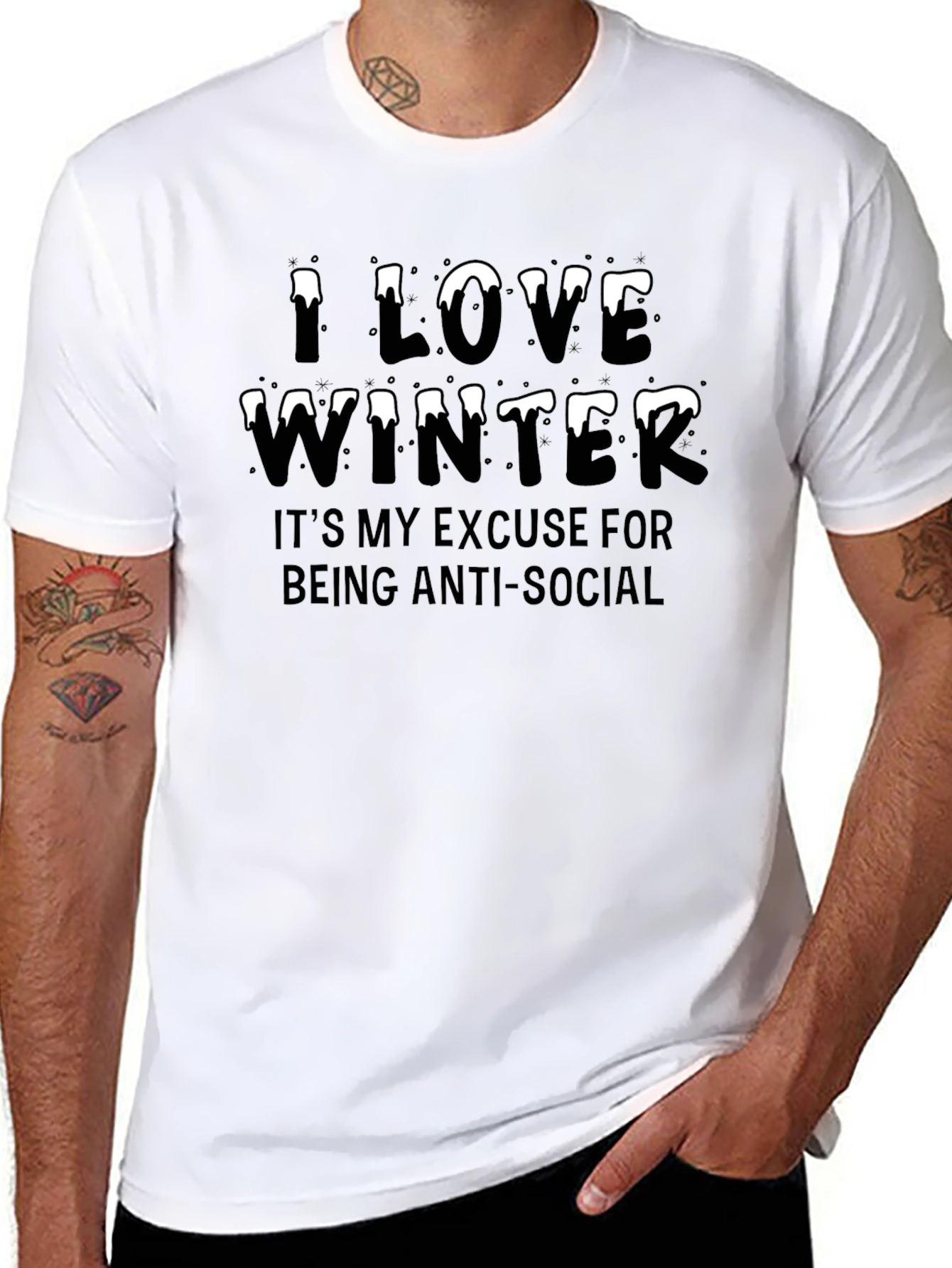 I Love Winter Anti-Social T-Shirt