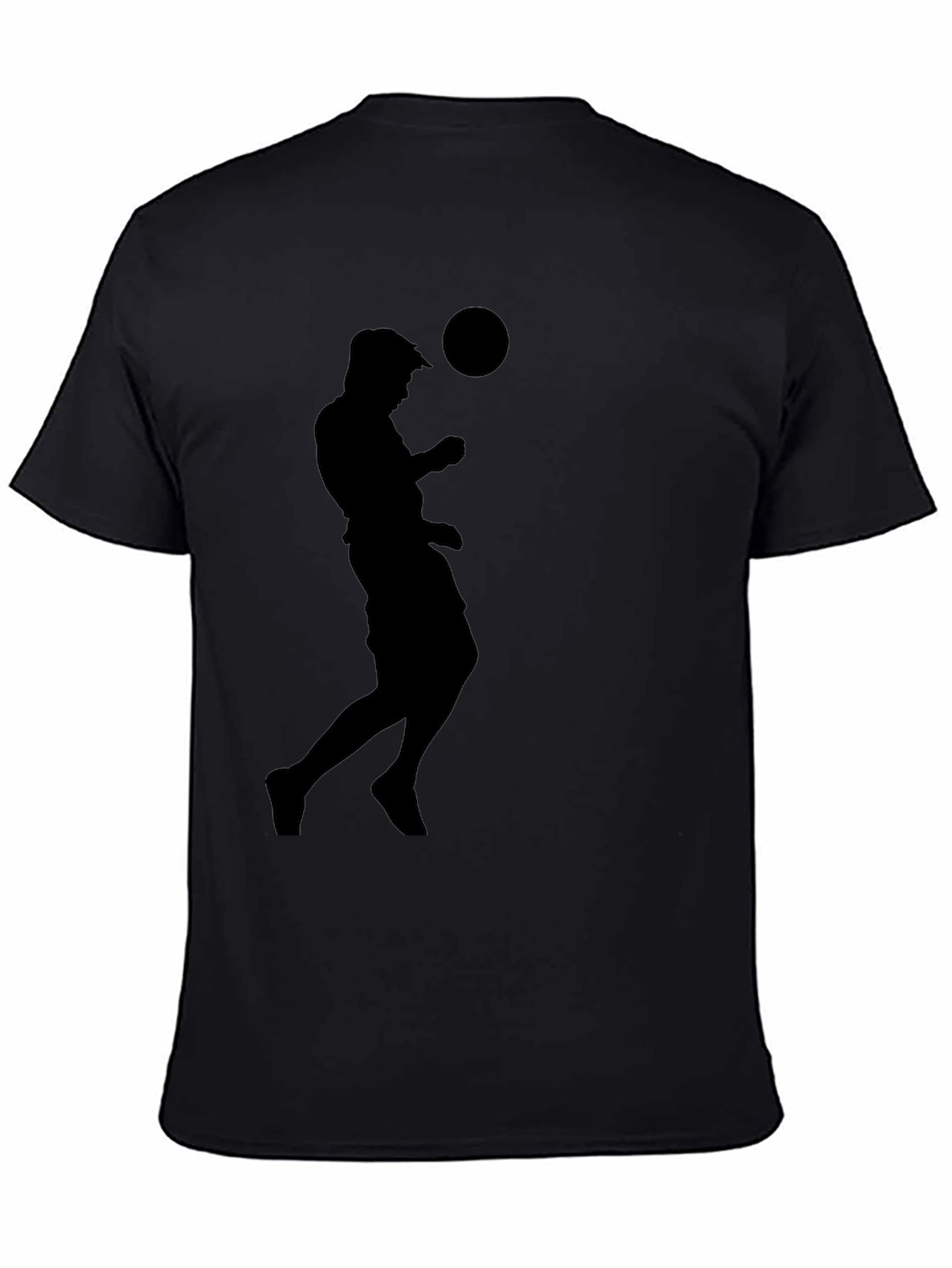 Soccer Player Silhouette Black T-Shirt