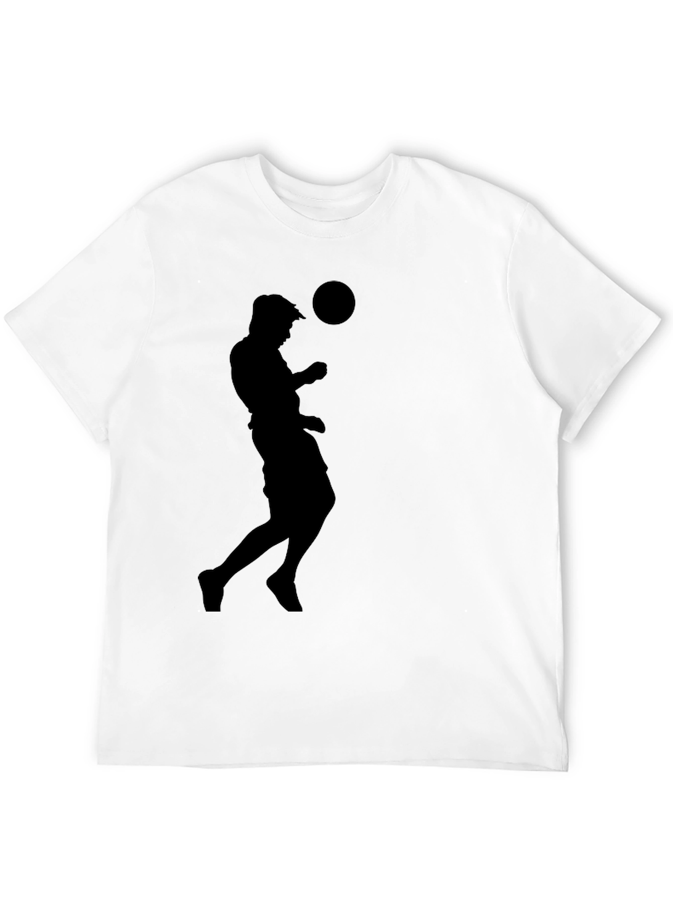 Soccer Player Silhouette Black T-Shirt