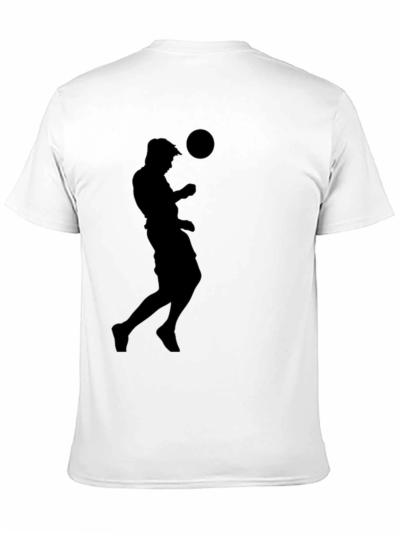 Soccer Player Silhouette Black T-Shirt