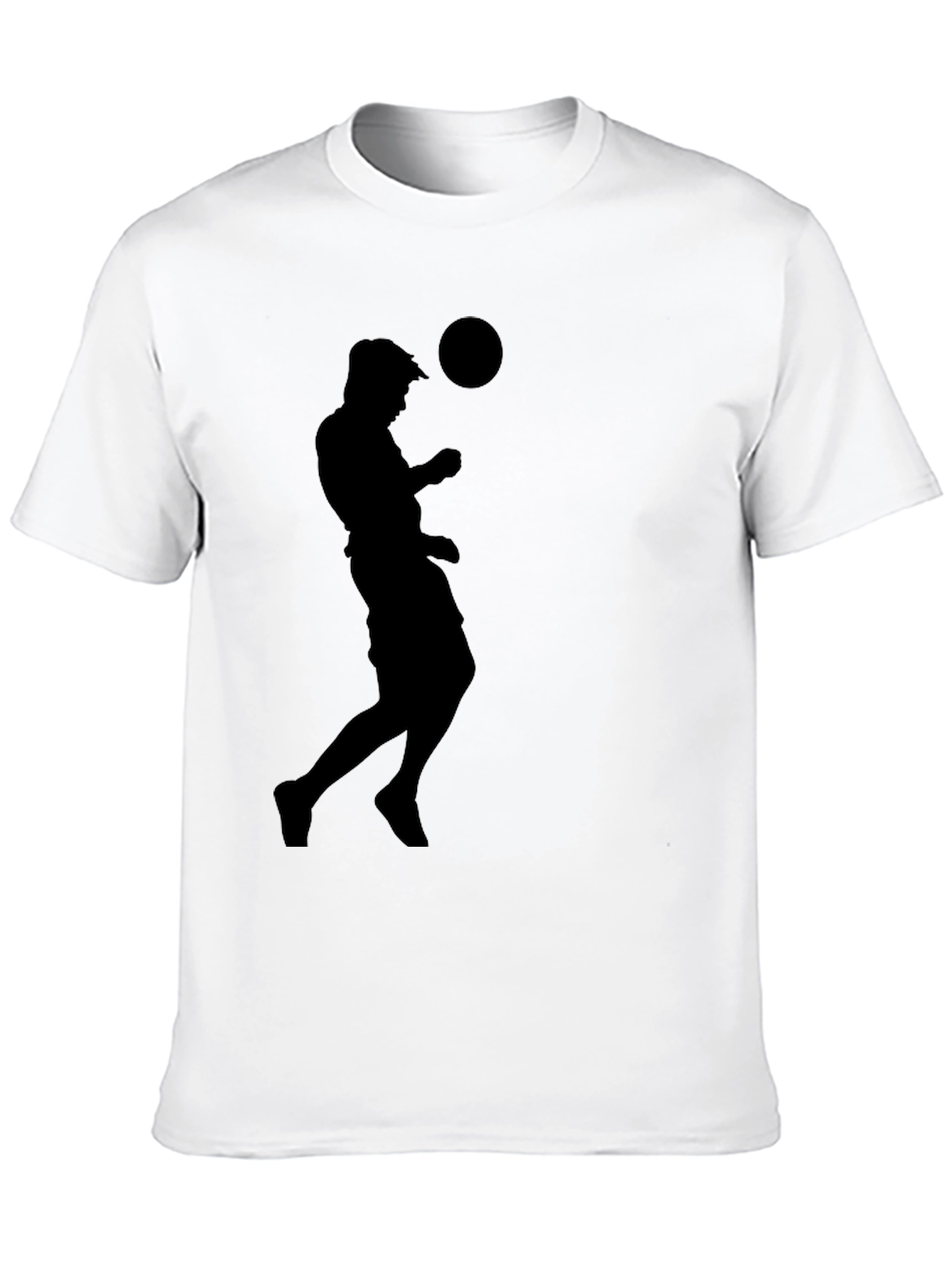 Soccer Player Silhouette Black T-Shirt