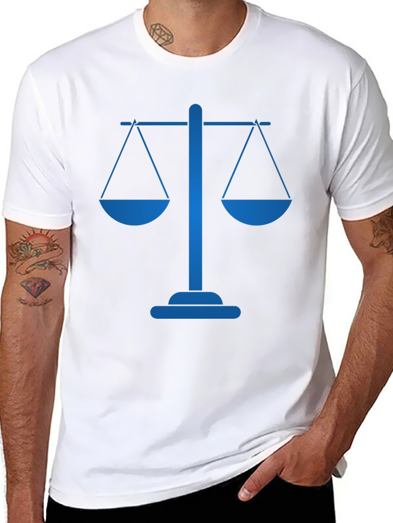 Scales of Justice Graphic Tee - Black