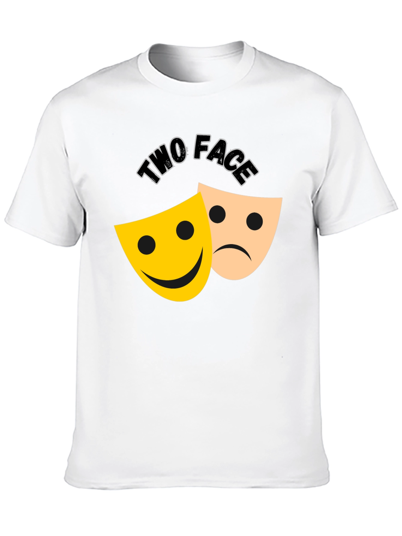 Two Face Graphic Tee - Black
