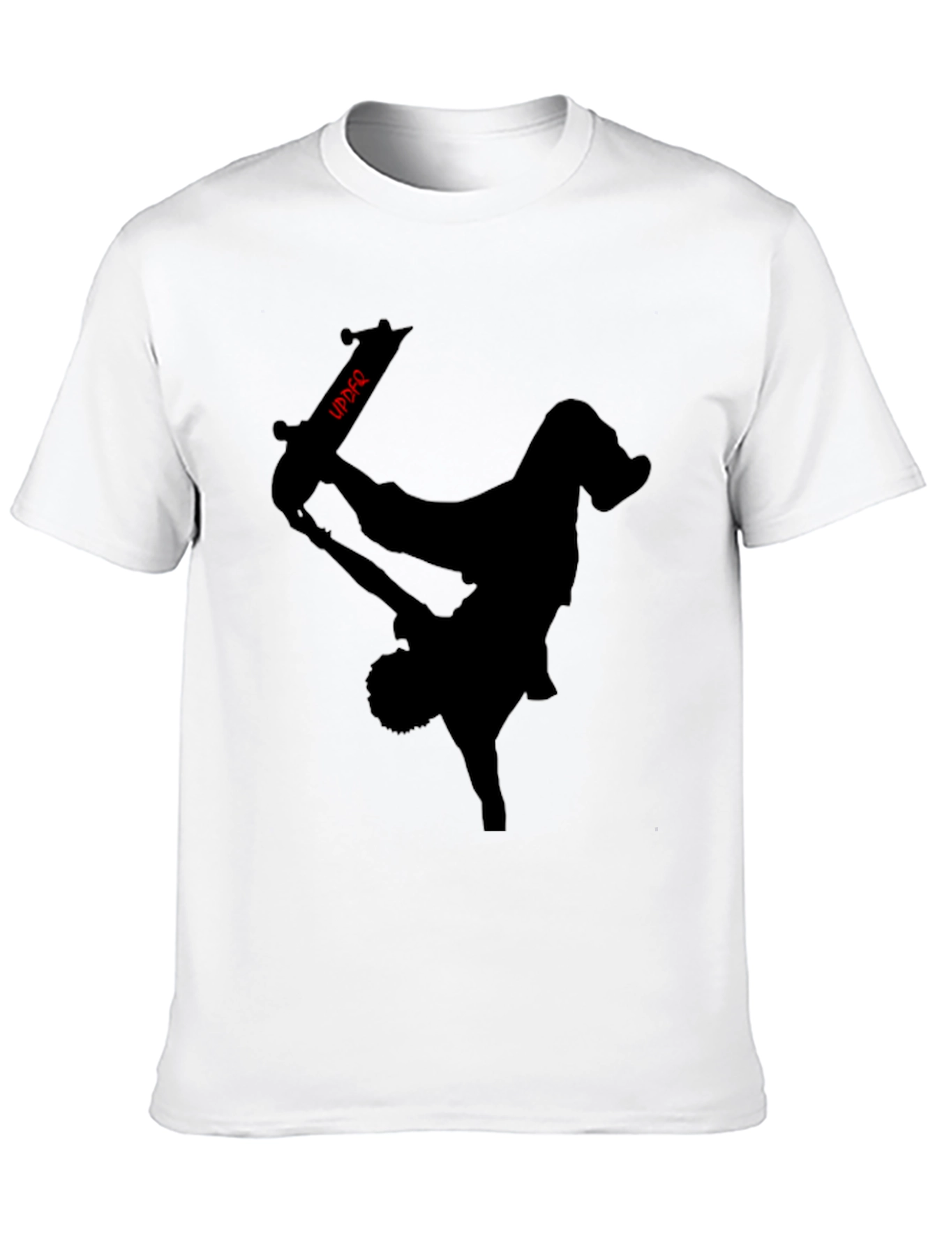 Skateboarder Silhouette Graphic Black Tee