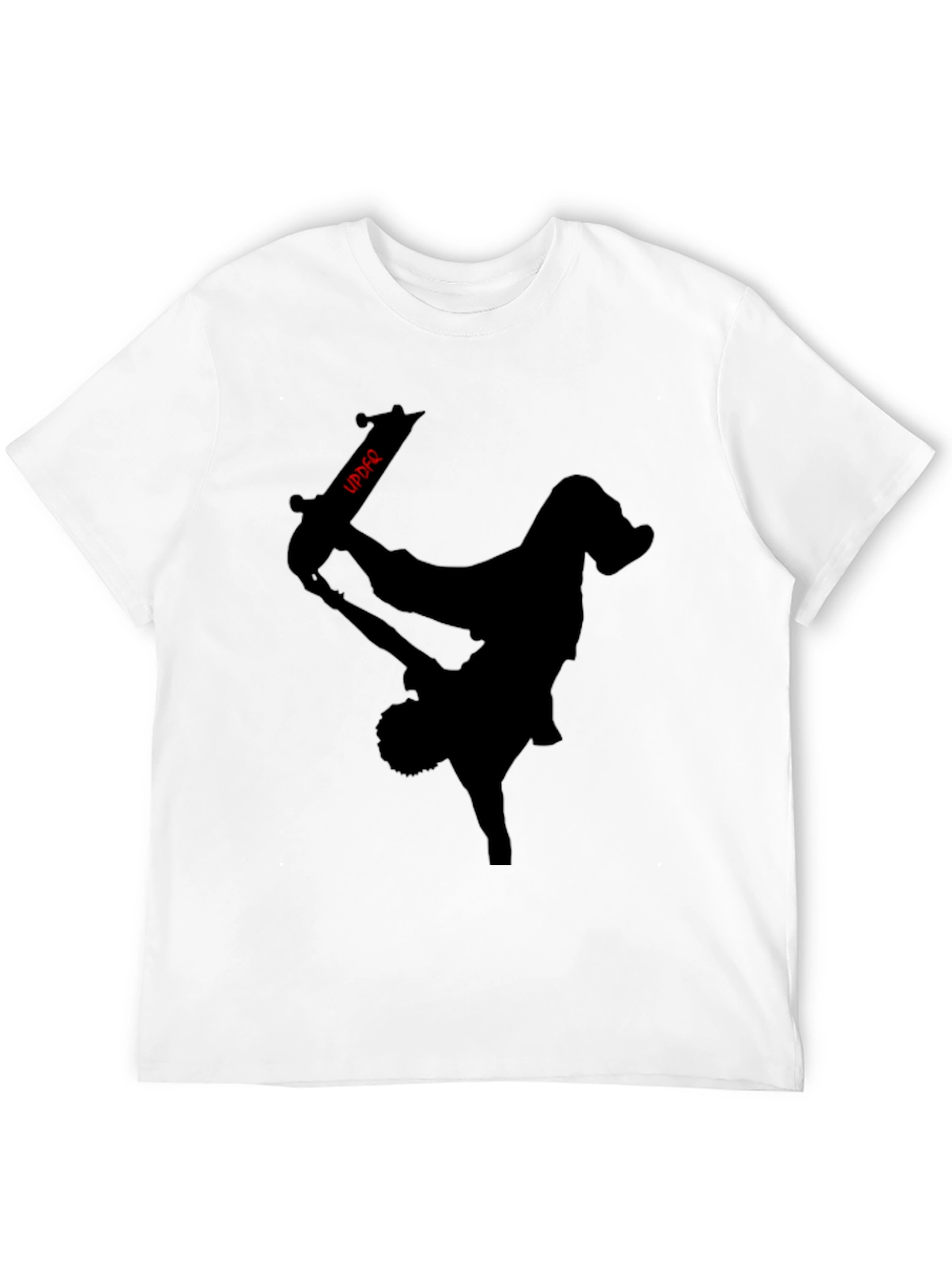Skateboarder Silhouette Graphic Black Tee