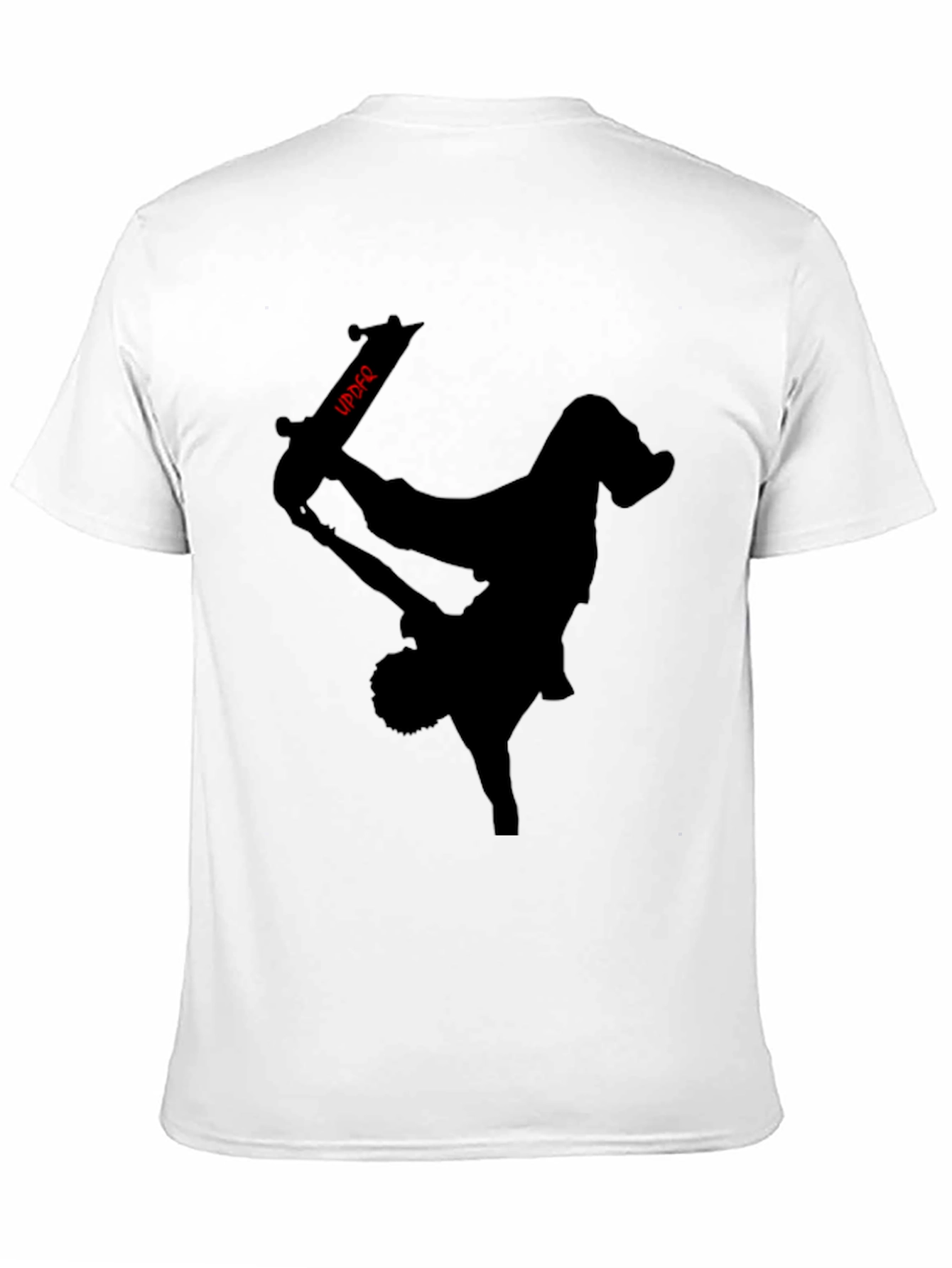Skateboarder Silhouette Graphic Black Tee