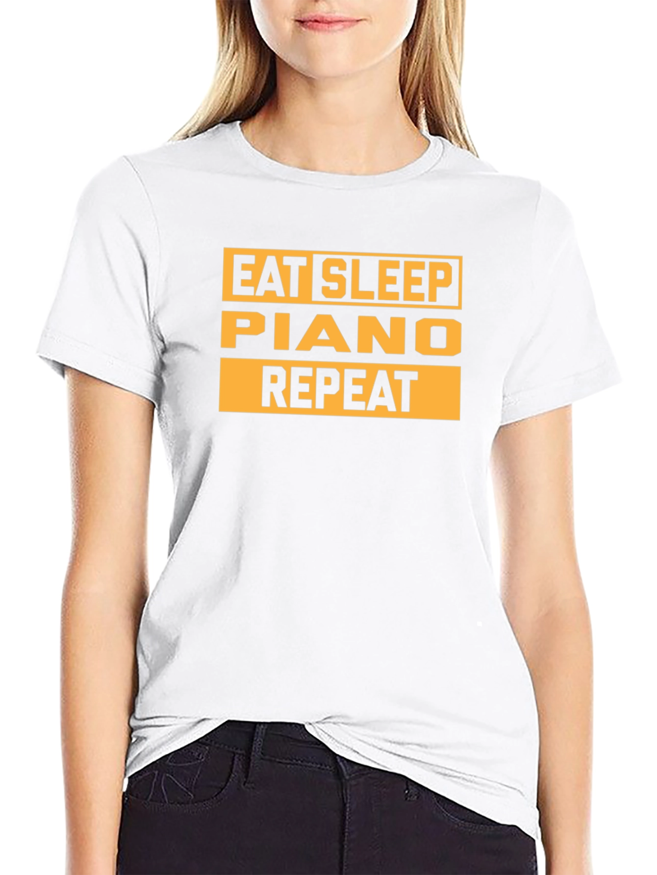 Eat Sleep Piano Repeat T-Shirt - Musicians Tee