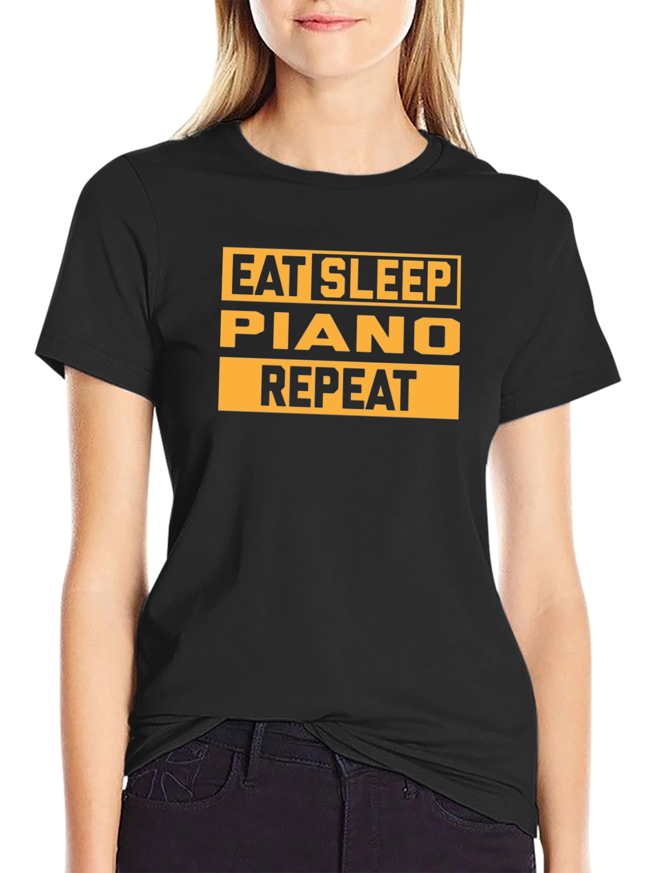 Eat Sleep Piano Repeat T-Shirt - Musicians Tee