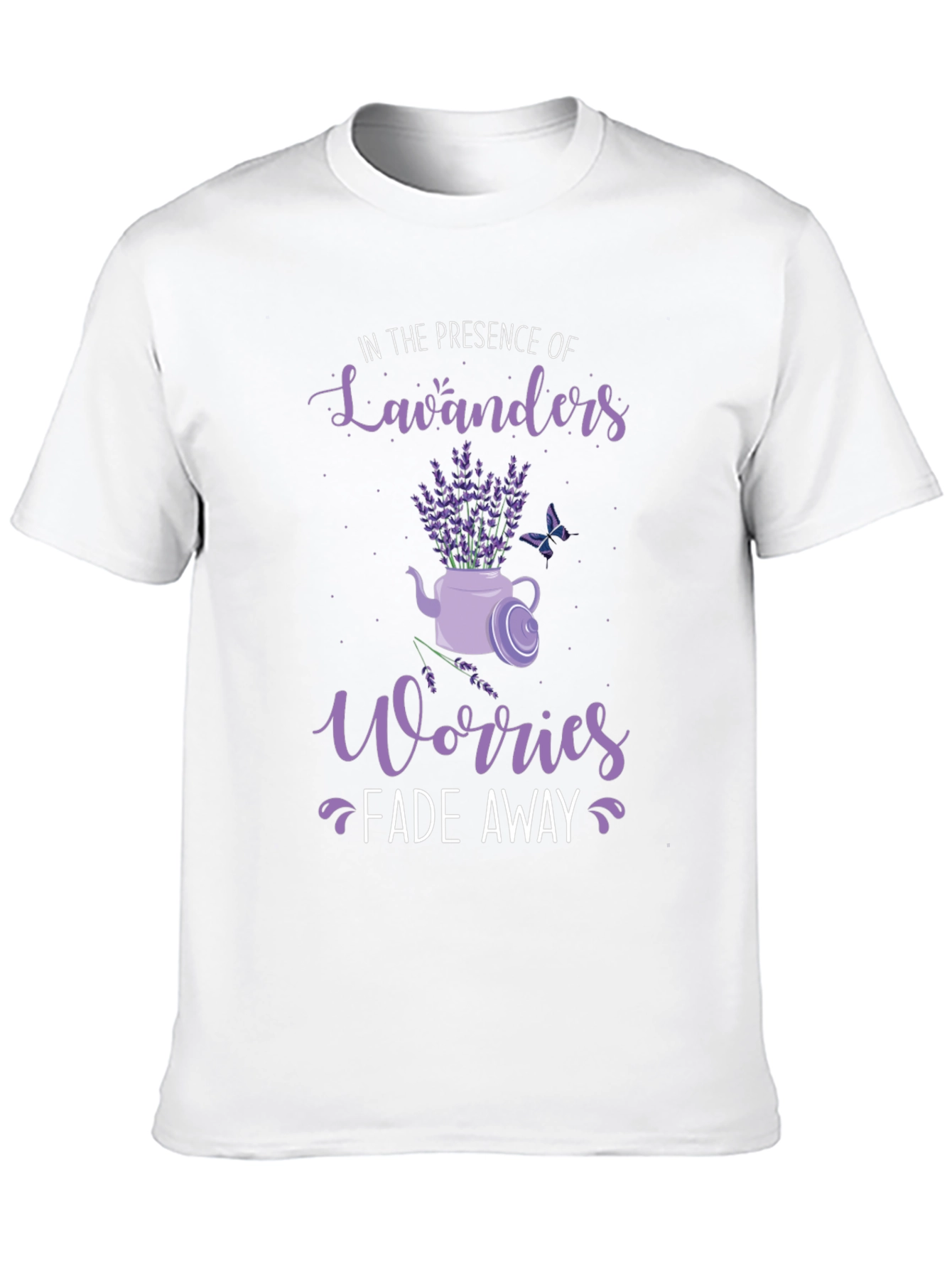Lavender Lovers Tee: Worries Fade Away