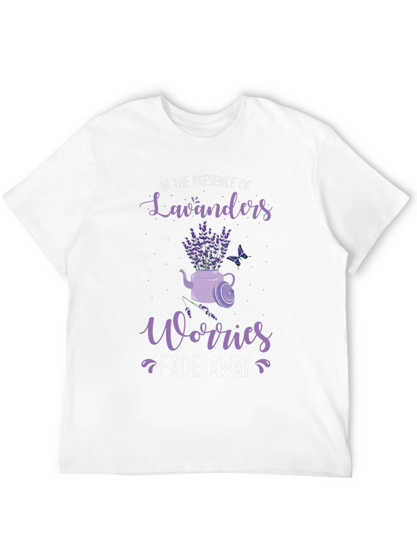 Lavender Lovers Tee: Worries Fade Away