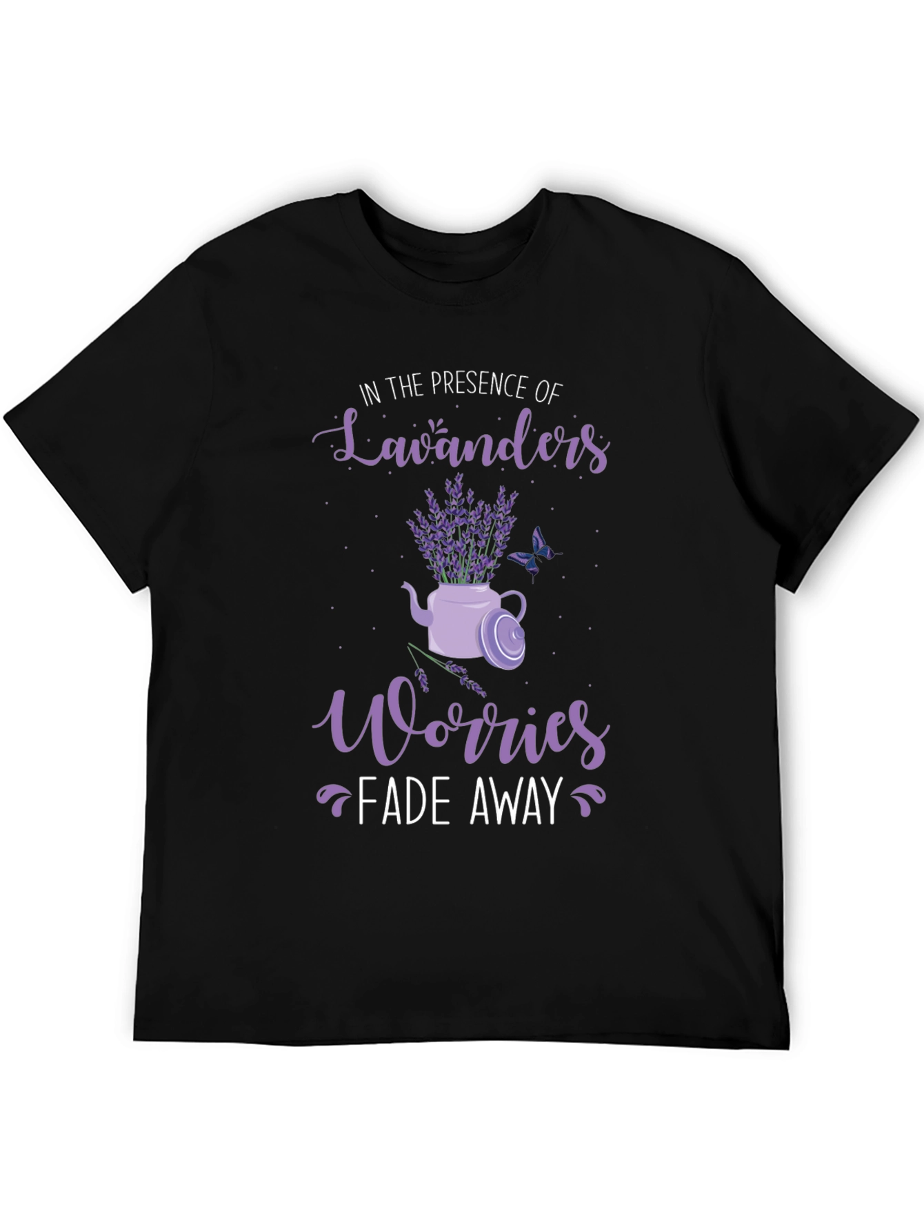 Lavender Lovers Tee: Worries Fade Away