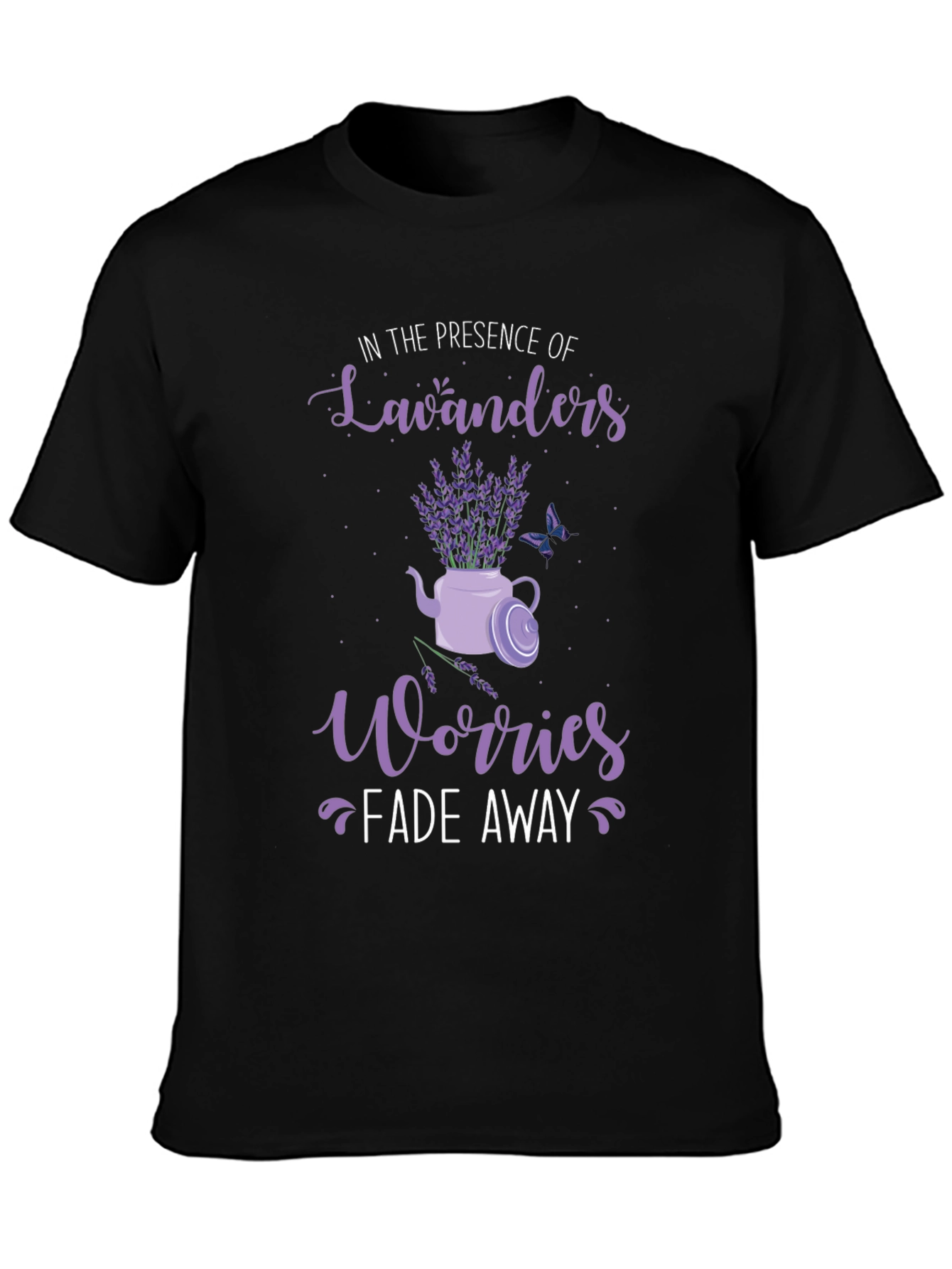 Lavender Lovers Tee: Worries Fade Away