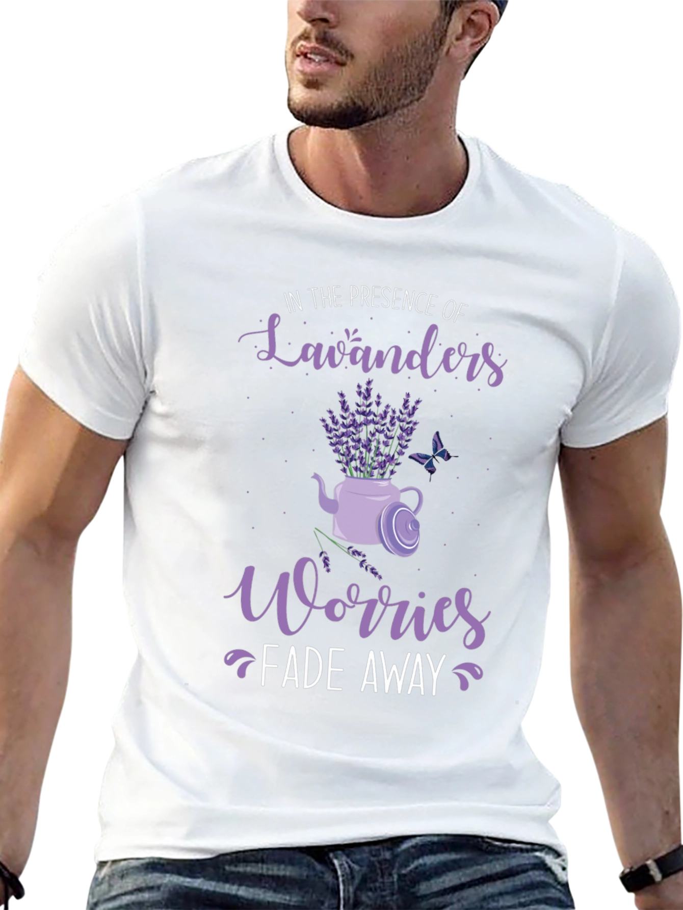 Lavender Lovers Tee: Worries Fade Away