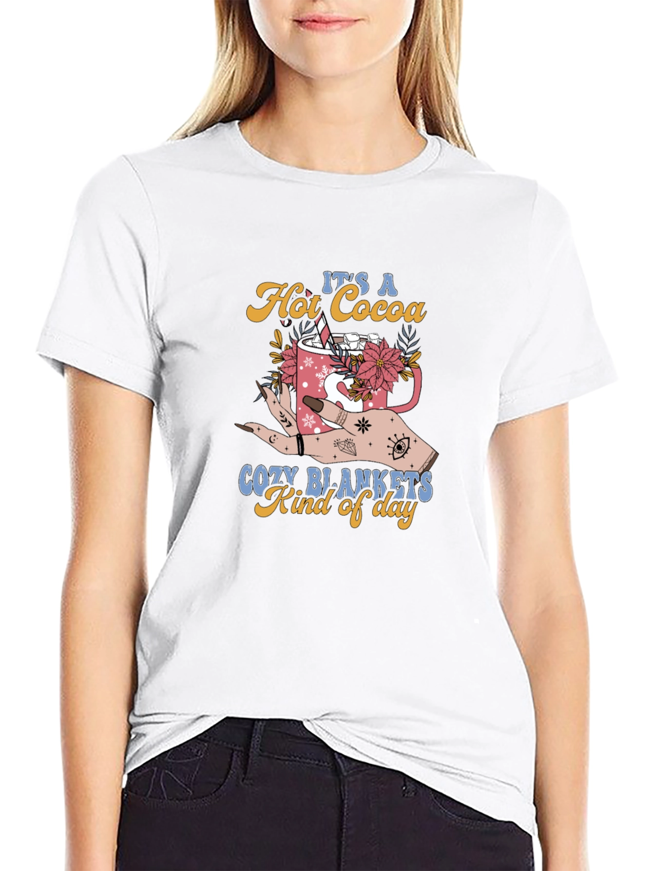 Hot Cocoa Cozy Blankets T-Shirt