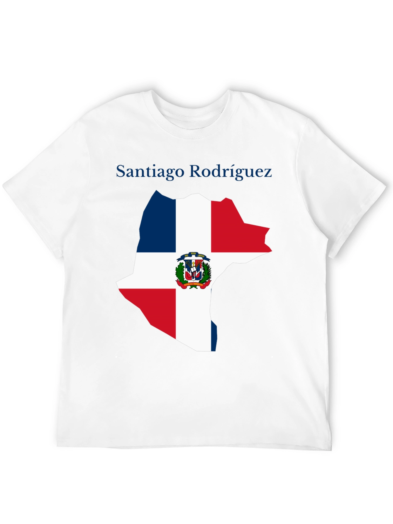 Dominican Republic Flag Map T-Shirt