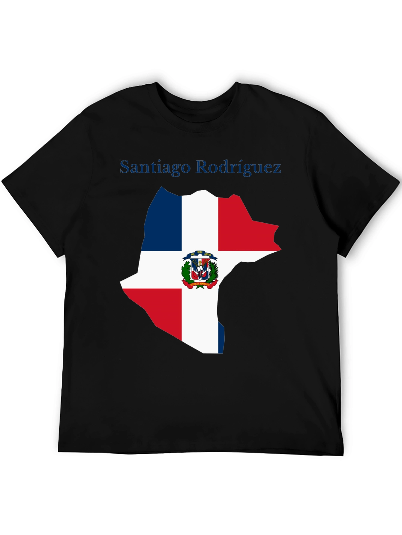 Dominican Republic Flag Map T-Shirt