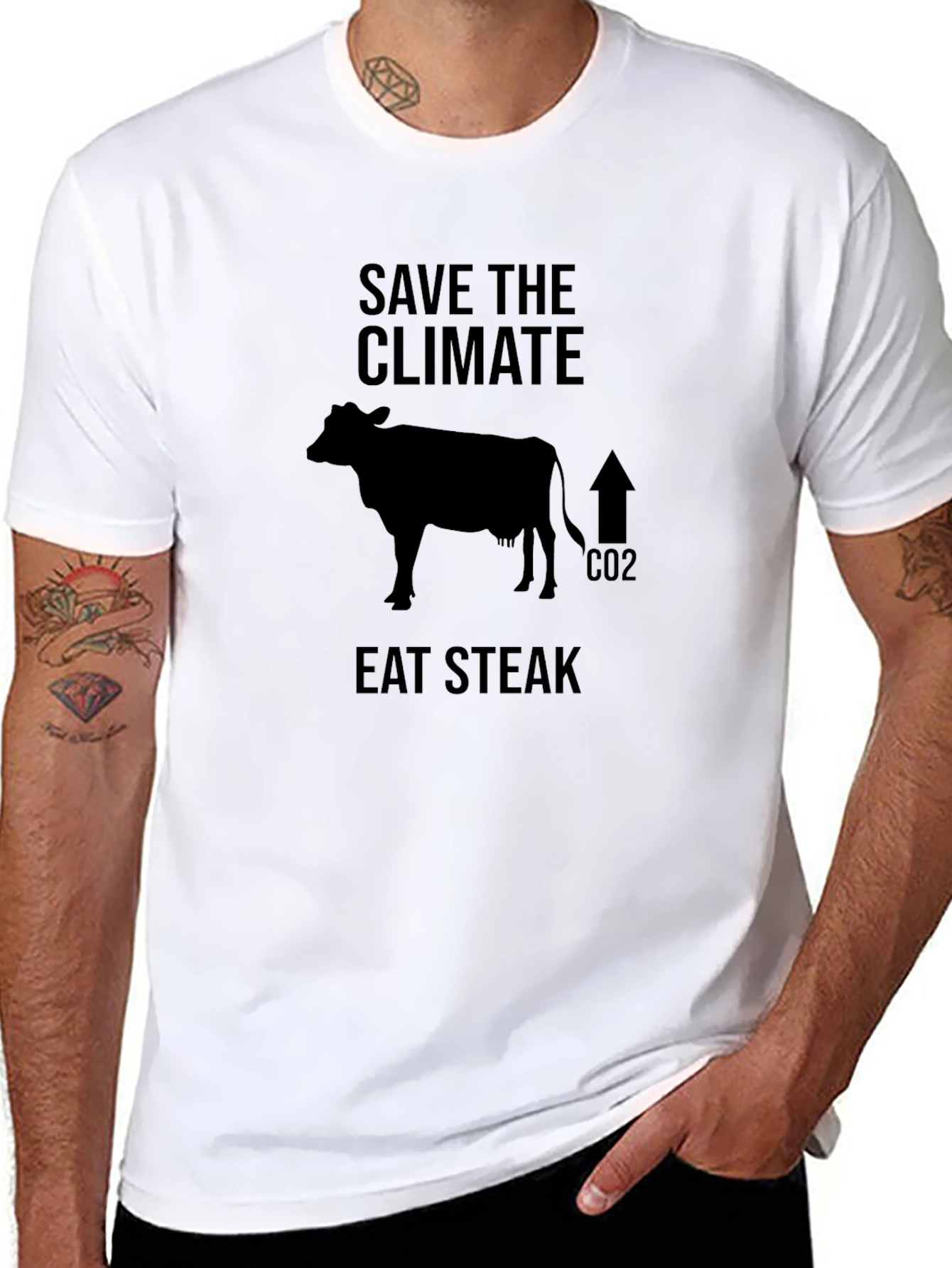 Save Climate Eat Steak T-Shirt