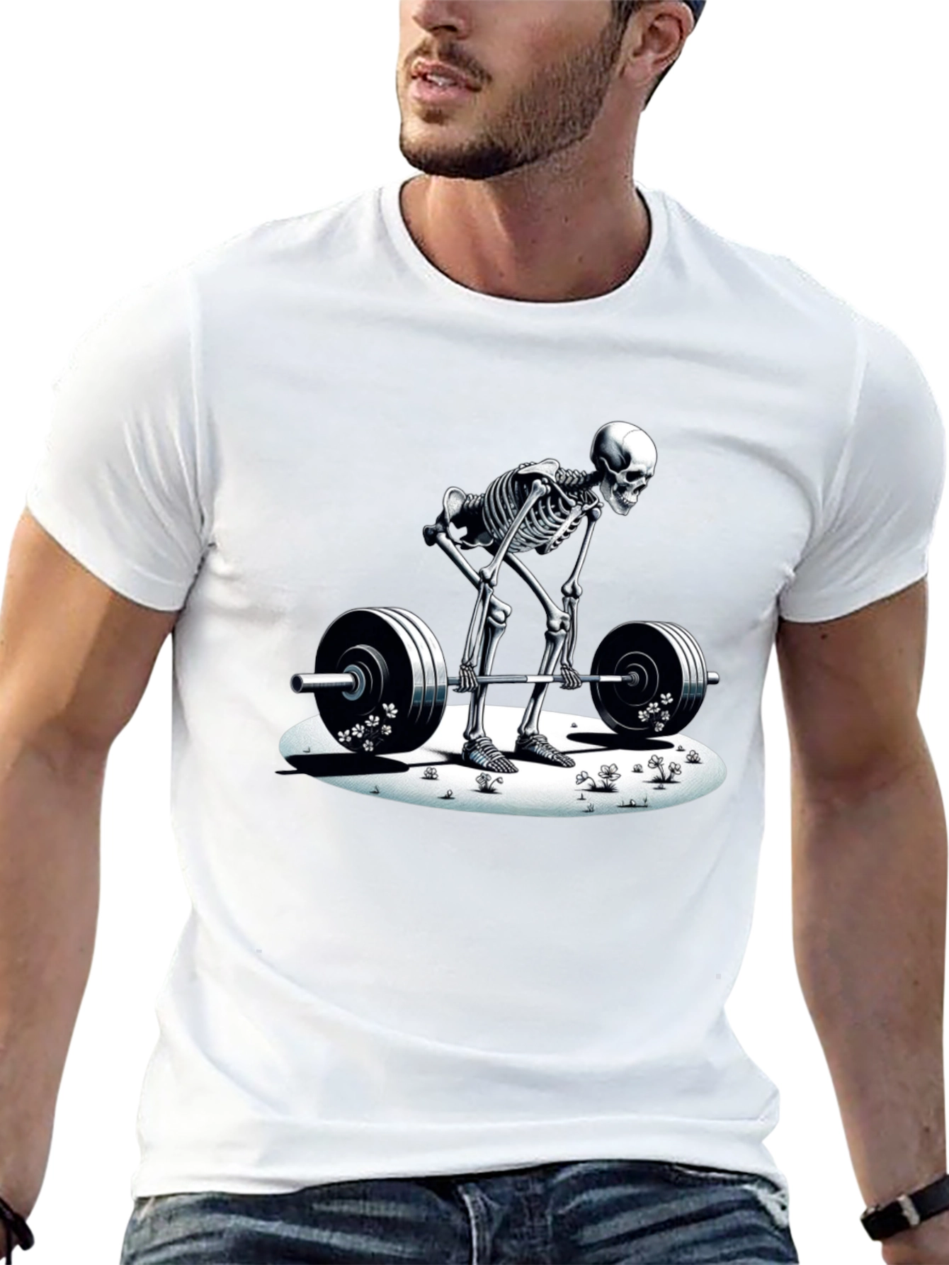 Skeleton Deadlift T-Shirt - Black
