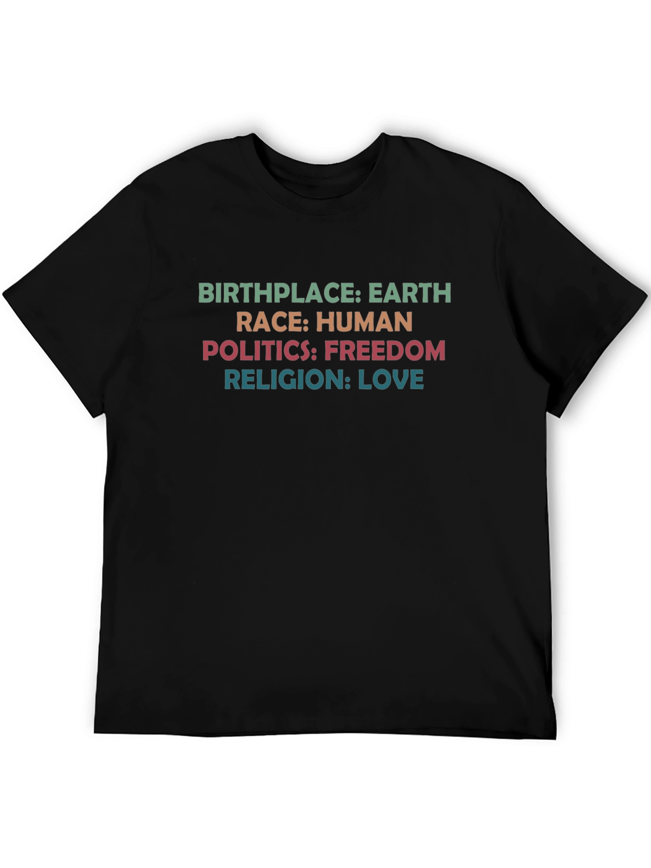 Earth Human Freedom Love T-Shirt