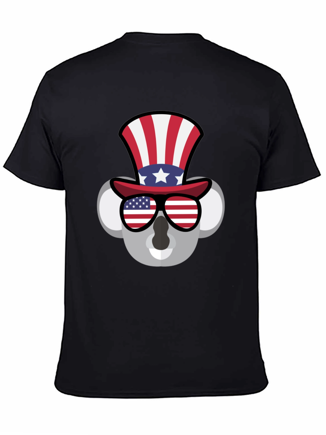 Patriotic Koala T-Shirt - USA Flag Hat & Shades