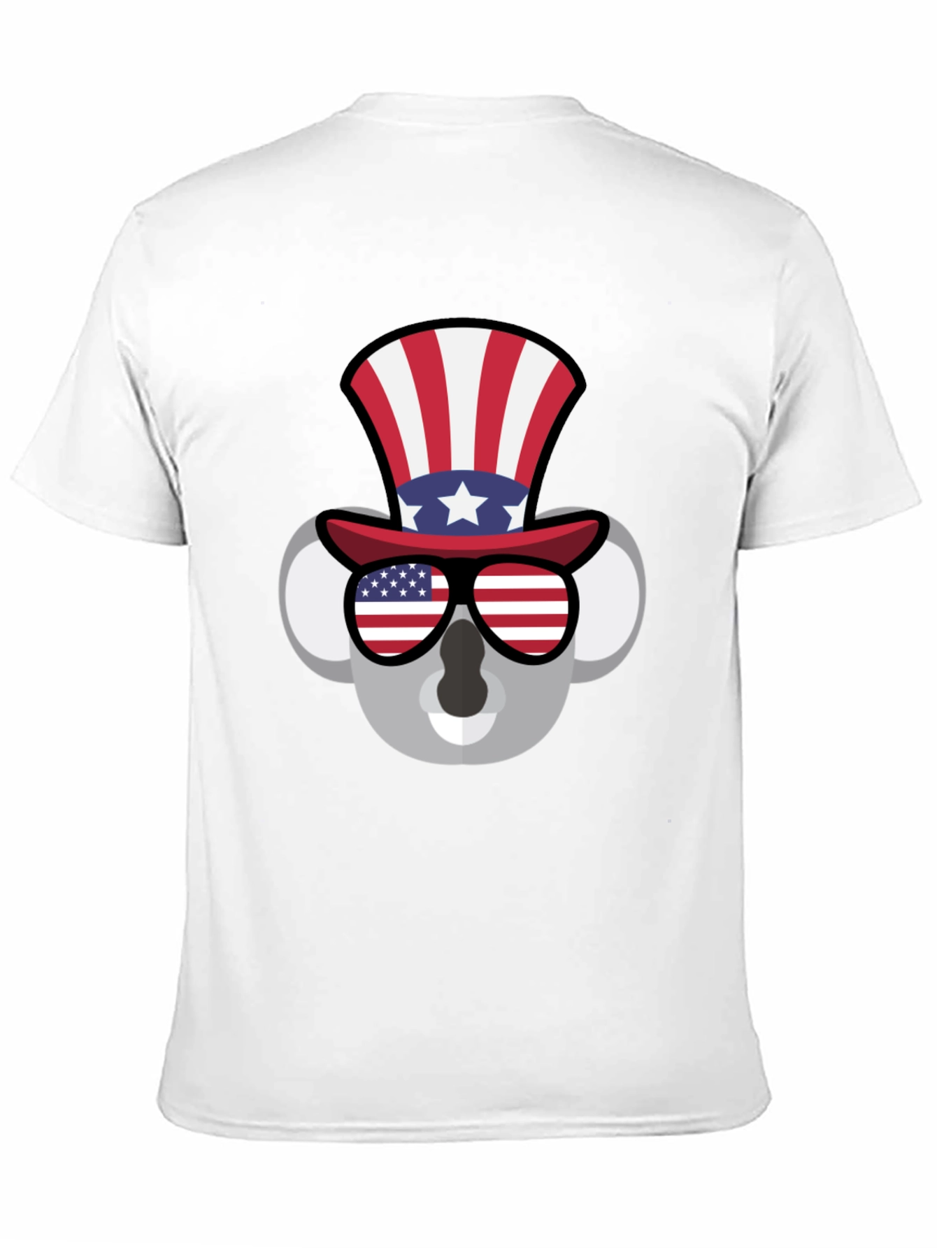 Patriotic Koala T-Shirt - USA Flag Hat & Shades