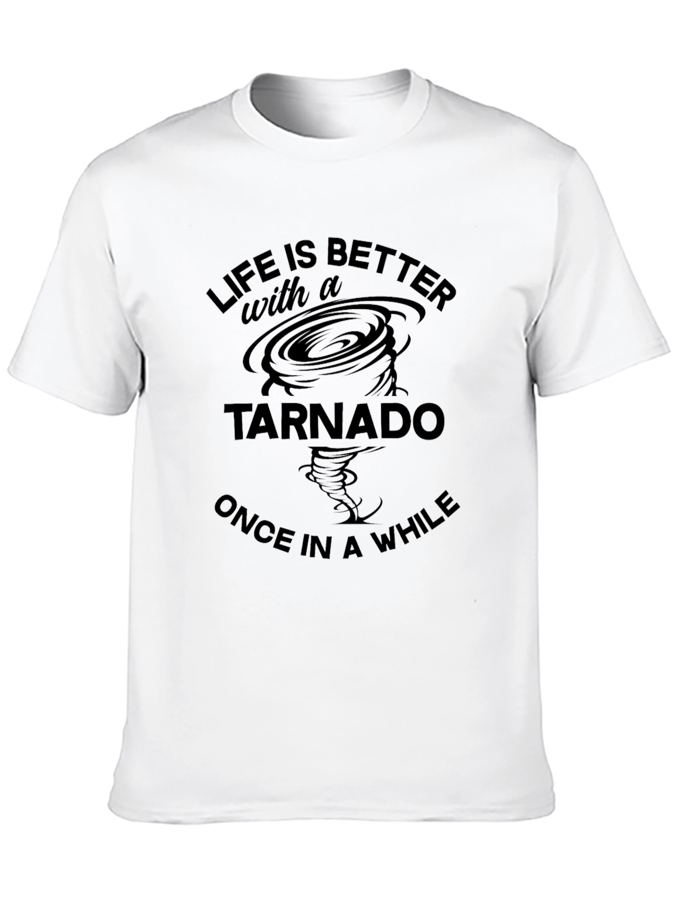 Tornado Graphic Print Crew Neck T-Shirt