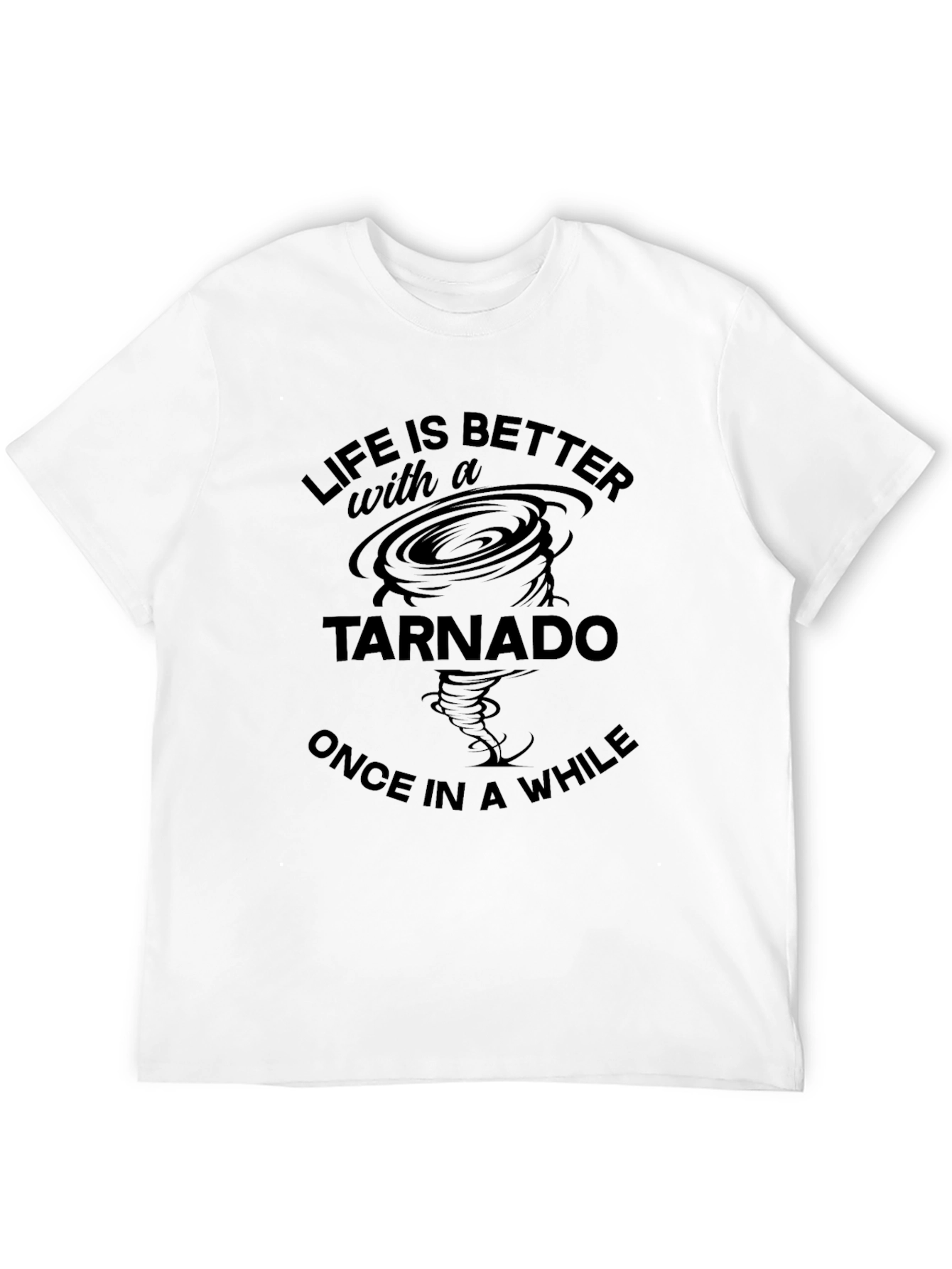 Tornado Graphic Print Crew Neck T-Shirt