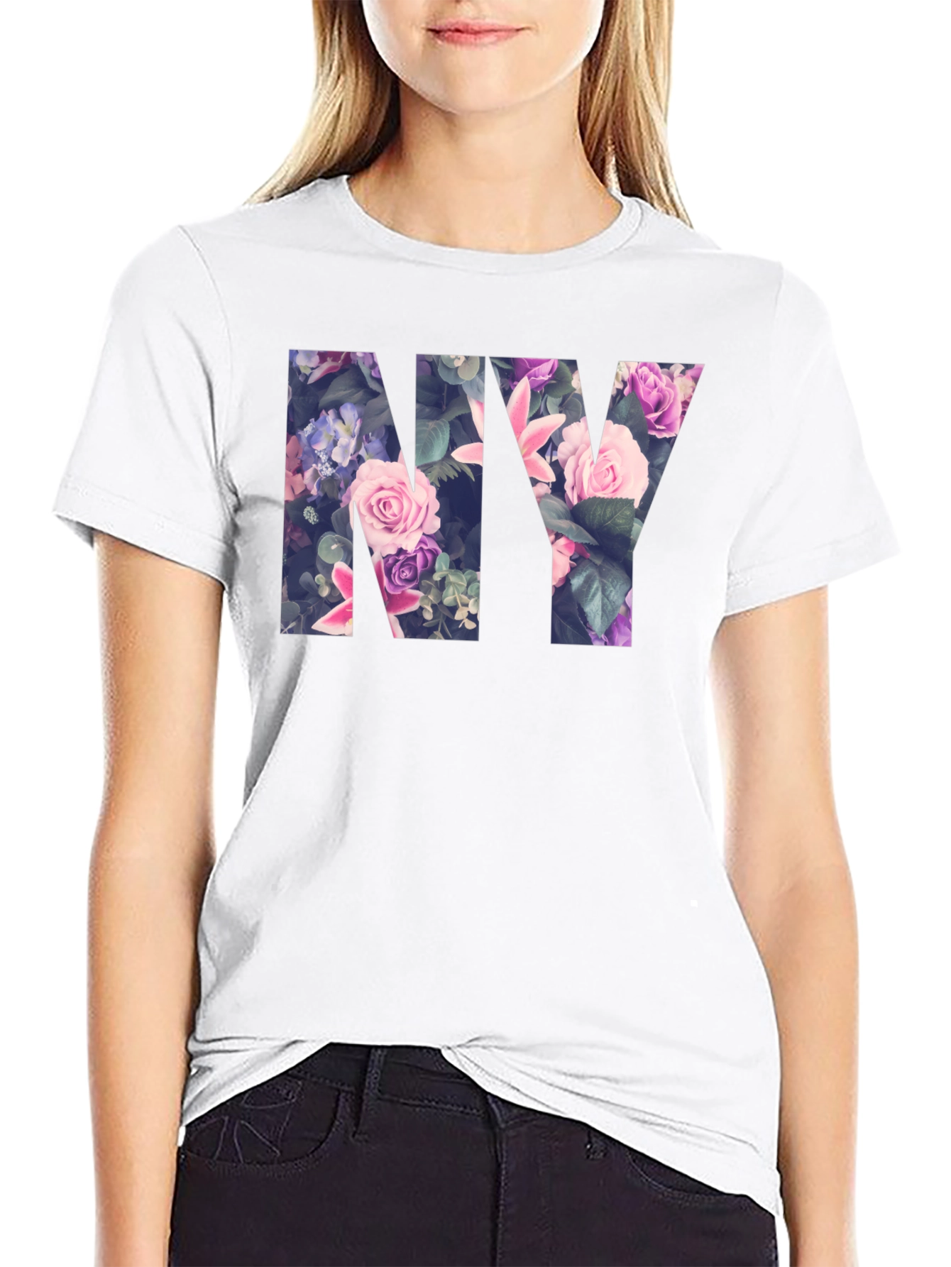 Floral NY Graphic Tee - Urban Style