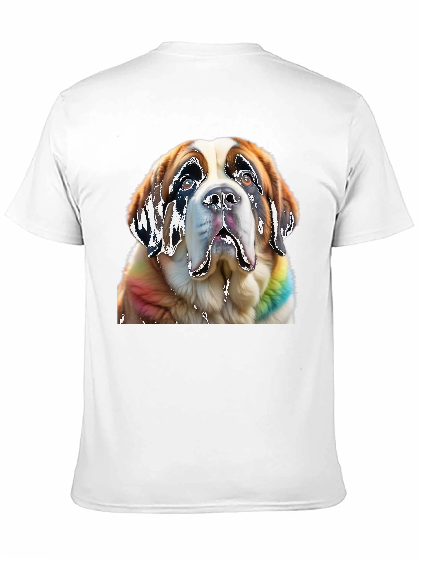 Saint Bernard Dog Rainbow T-Shirt