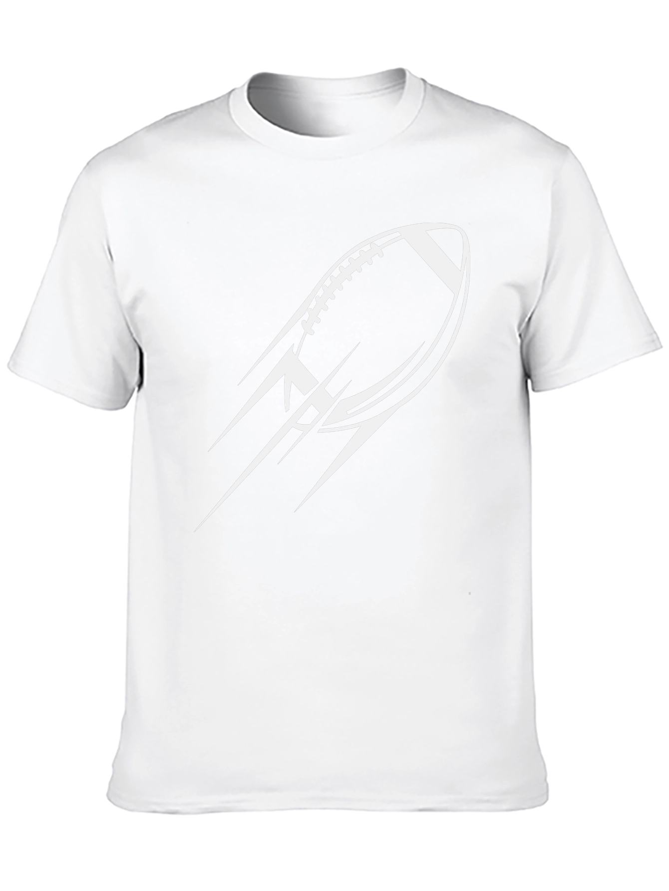 Mens Black Football Graphic Tee