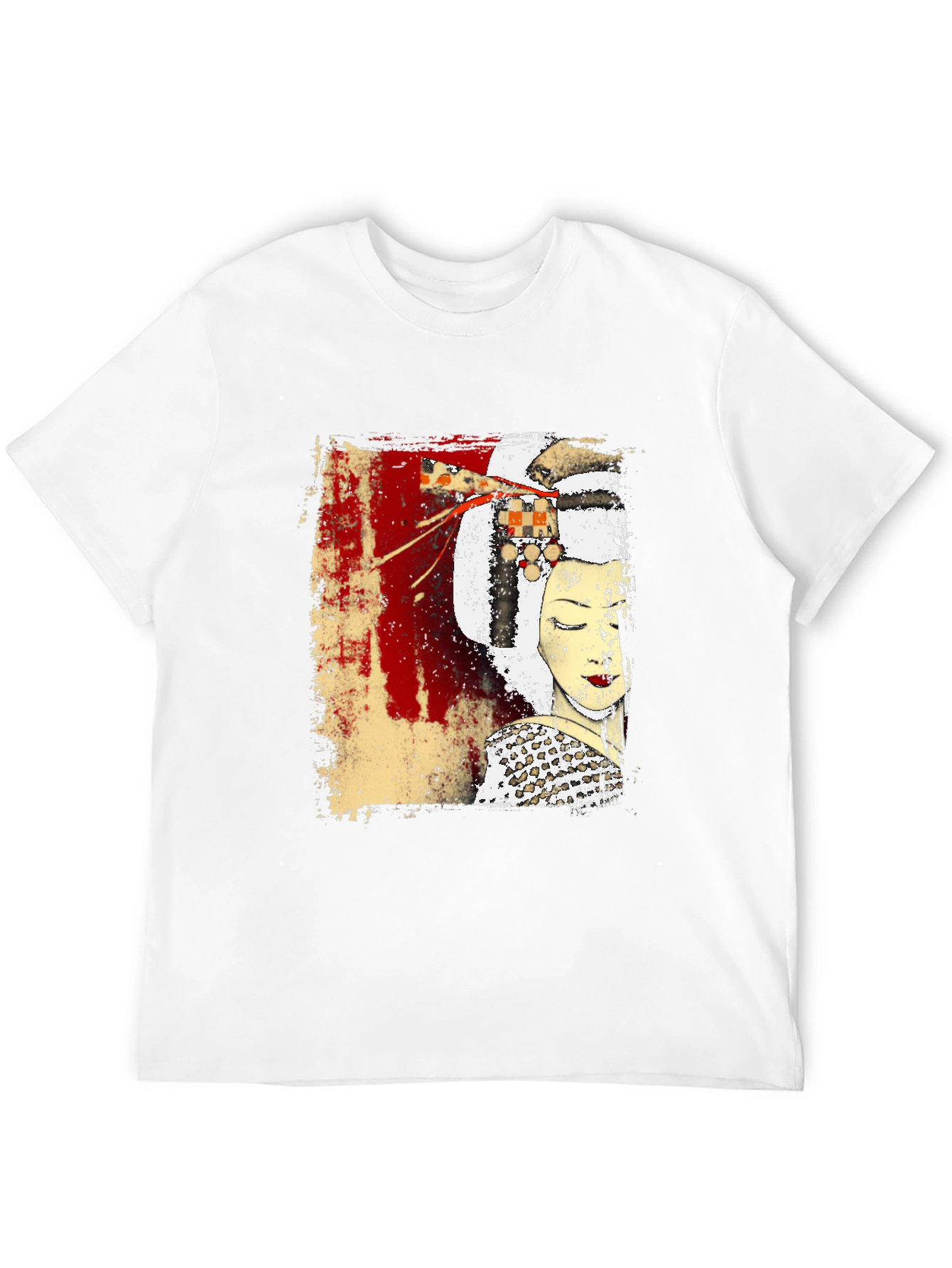 Geisha Art Black T-Shirt