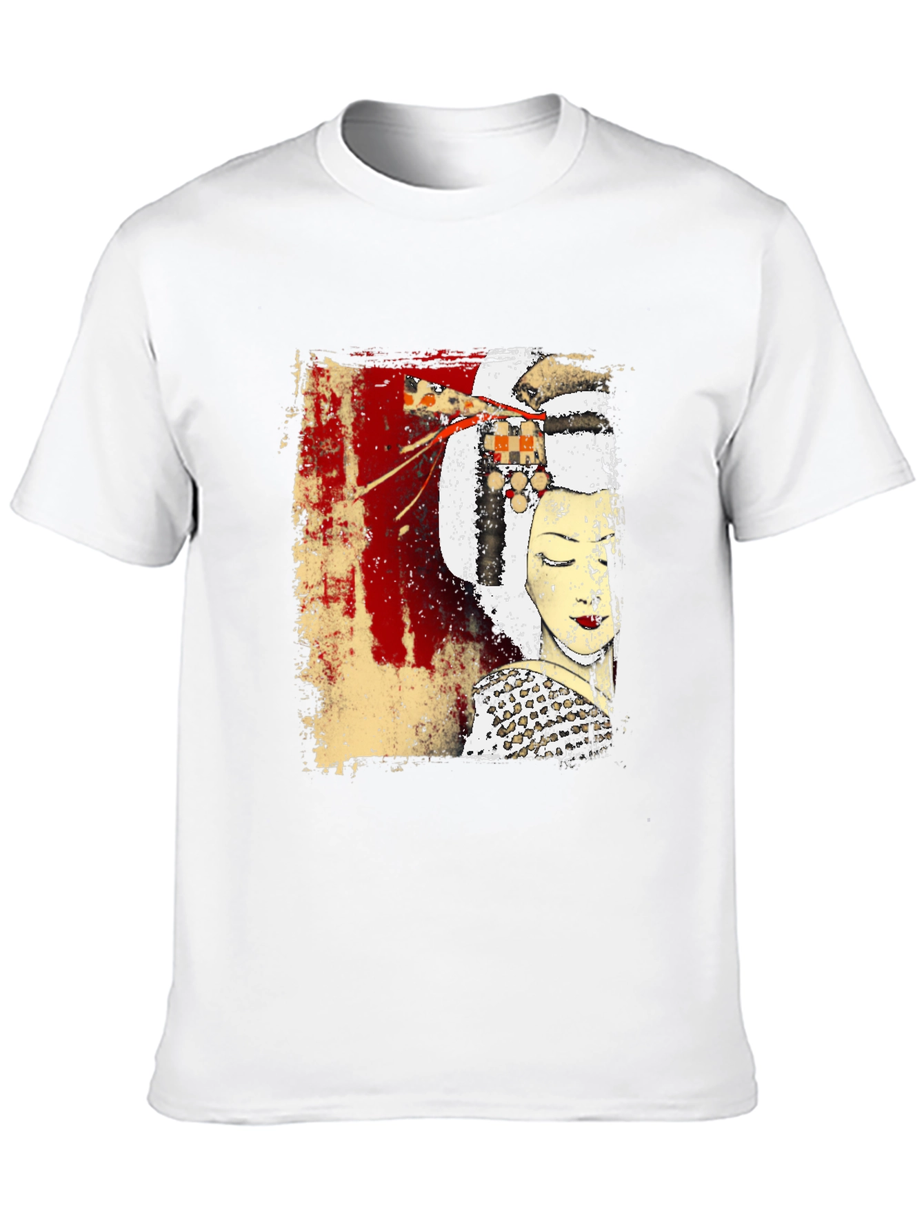 Geisha Art Black T-Shirt