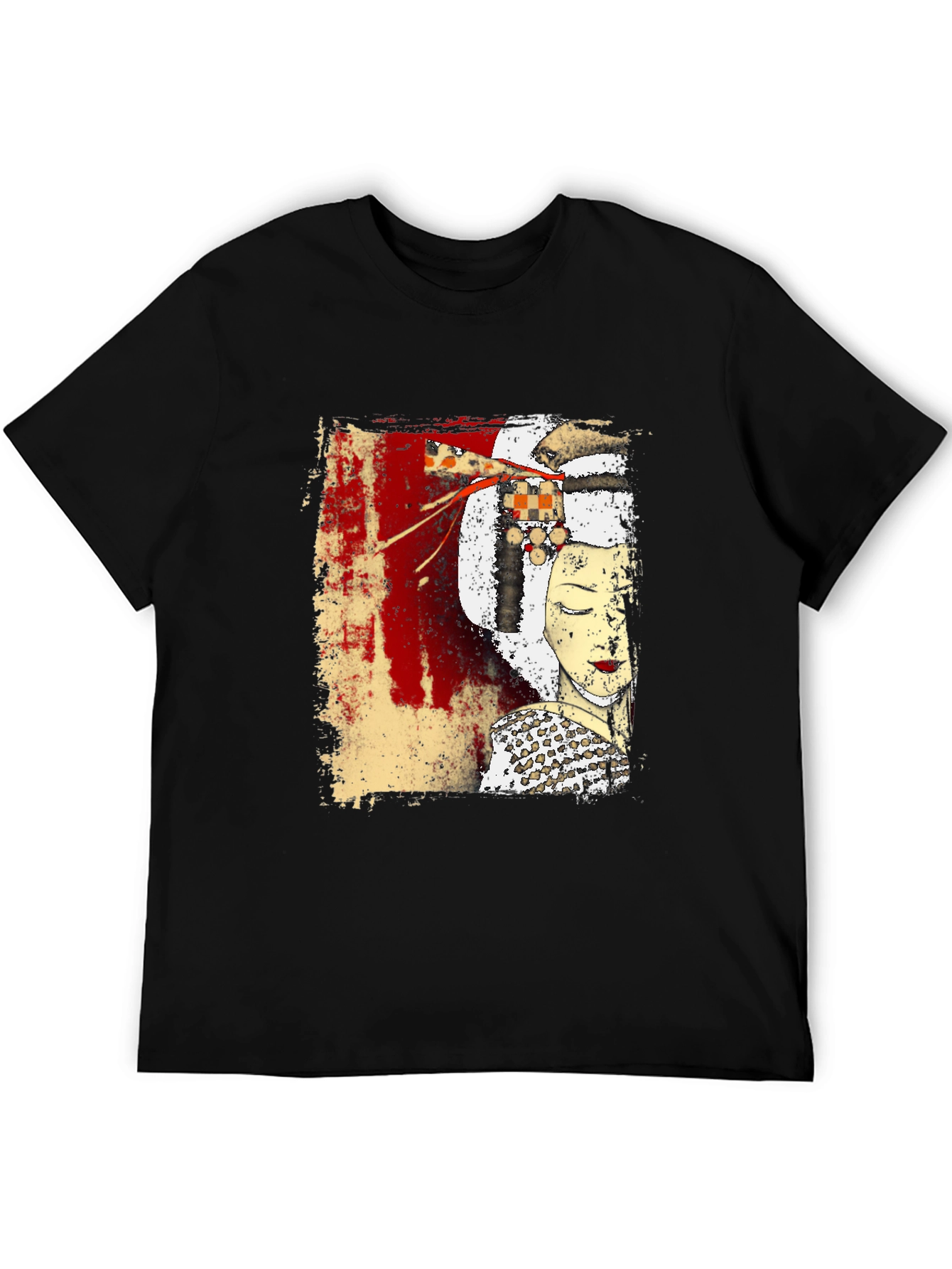 Geisha Art Black T-Shirt