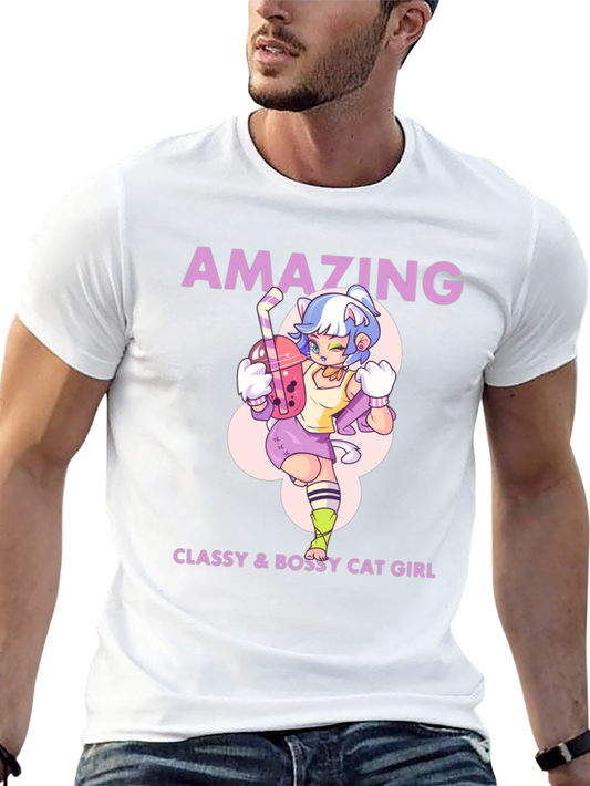 Amazing Classy & Bossy Cat Girl T-Shirt