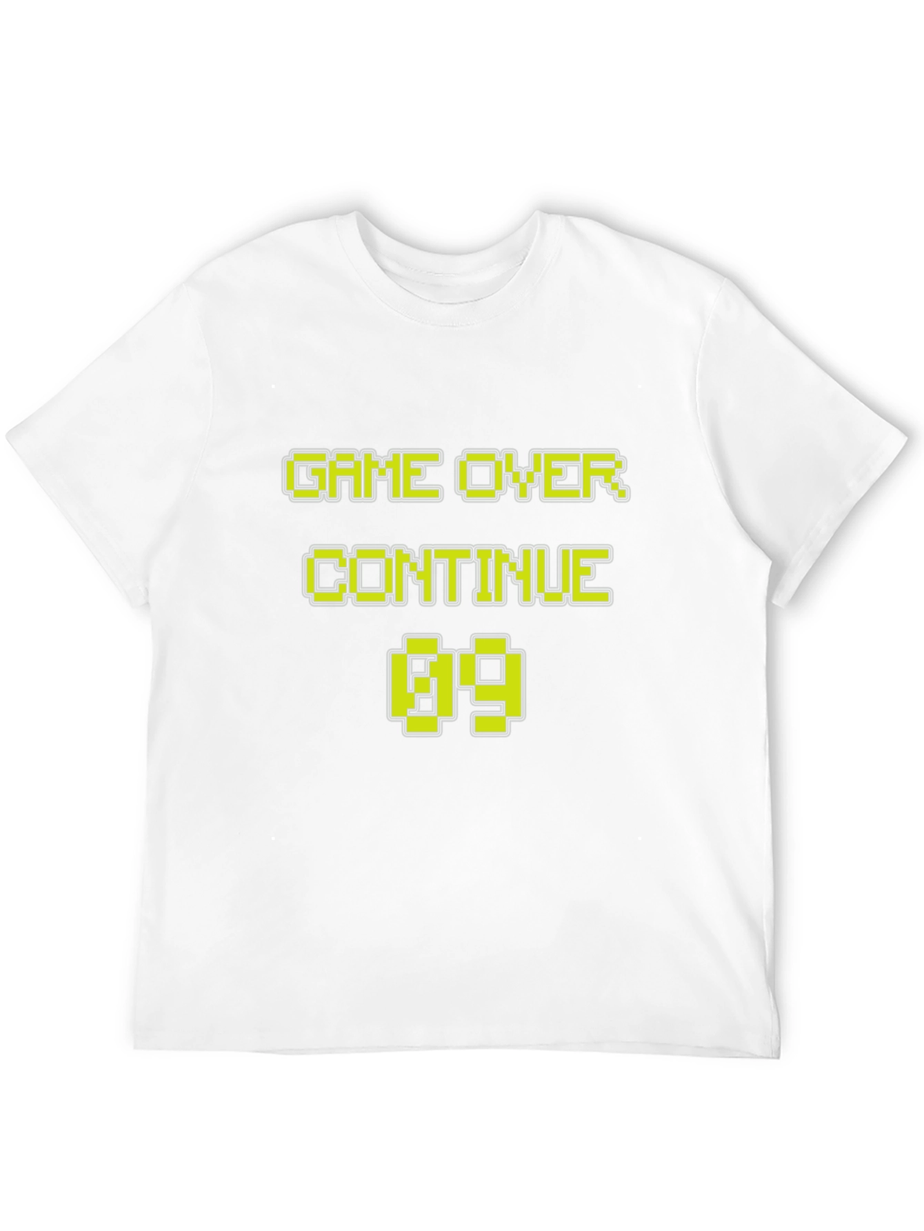 Game Over Continue 69 Pixel Art Black T-Shirt