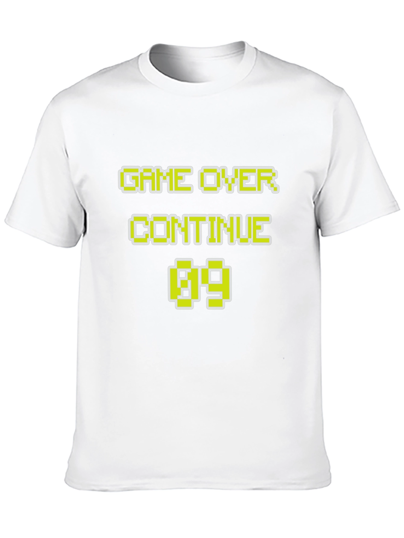 Game Over Continue 69 Pixel Art Black T-Shirt