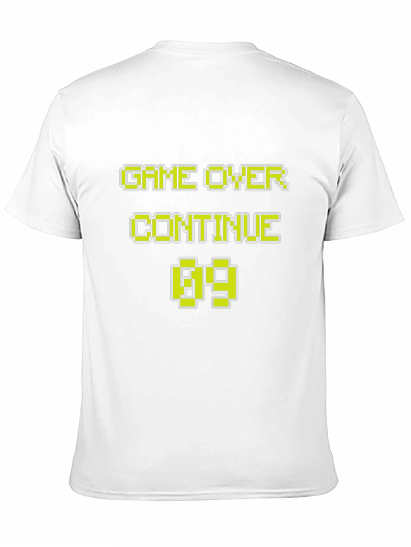 Game Over Continue 69 Pixel Art Black T-Shirt